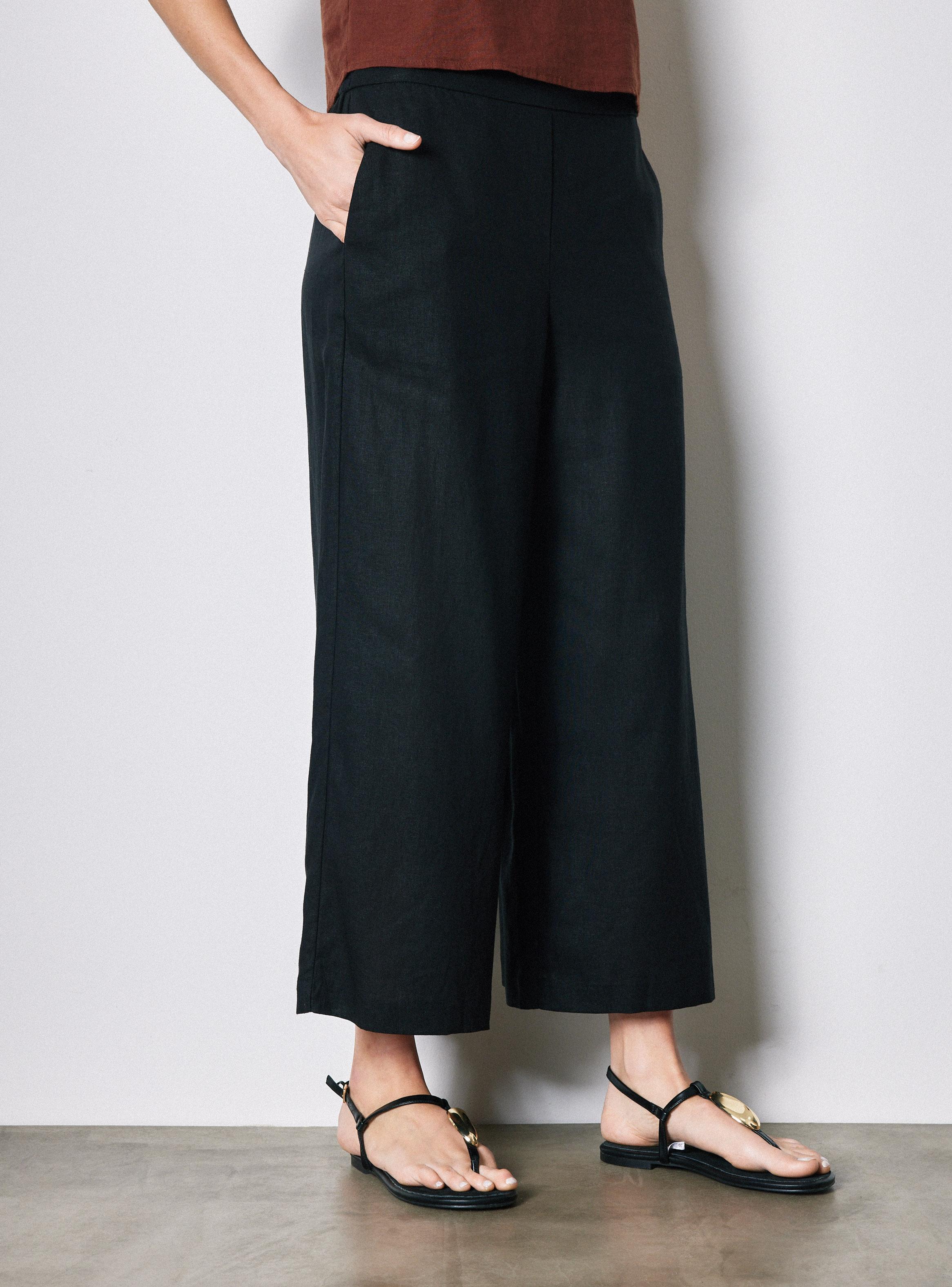 Pantalón Culotte con Pretina Elasticada-0