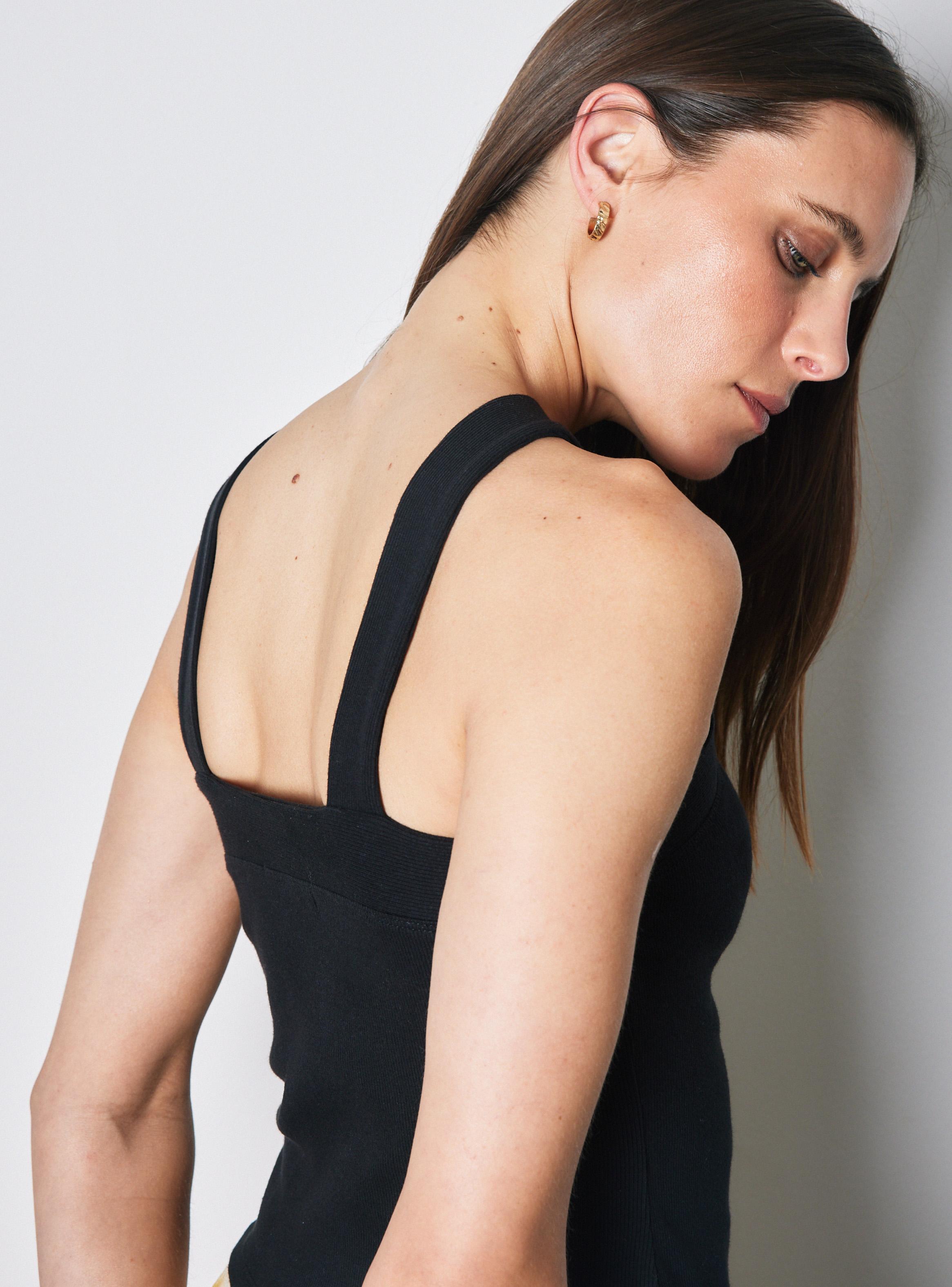 Polera Halter Cruzado Acanalada-3
