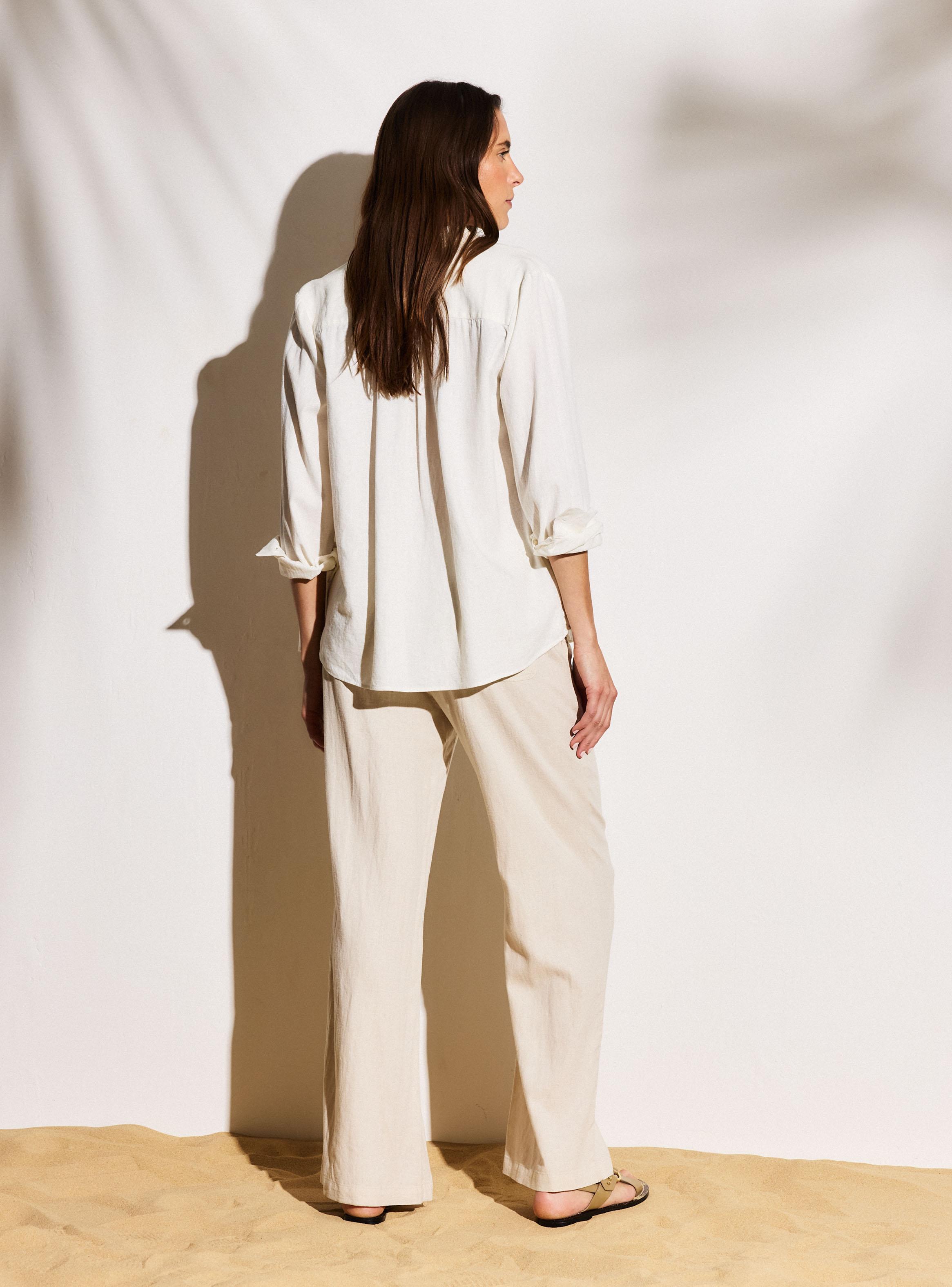 Pantalón Straight con Cordón y Cintura Elasticada-5