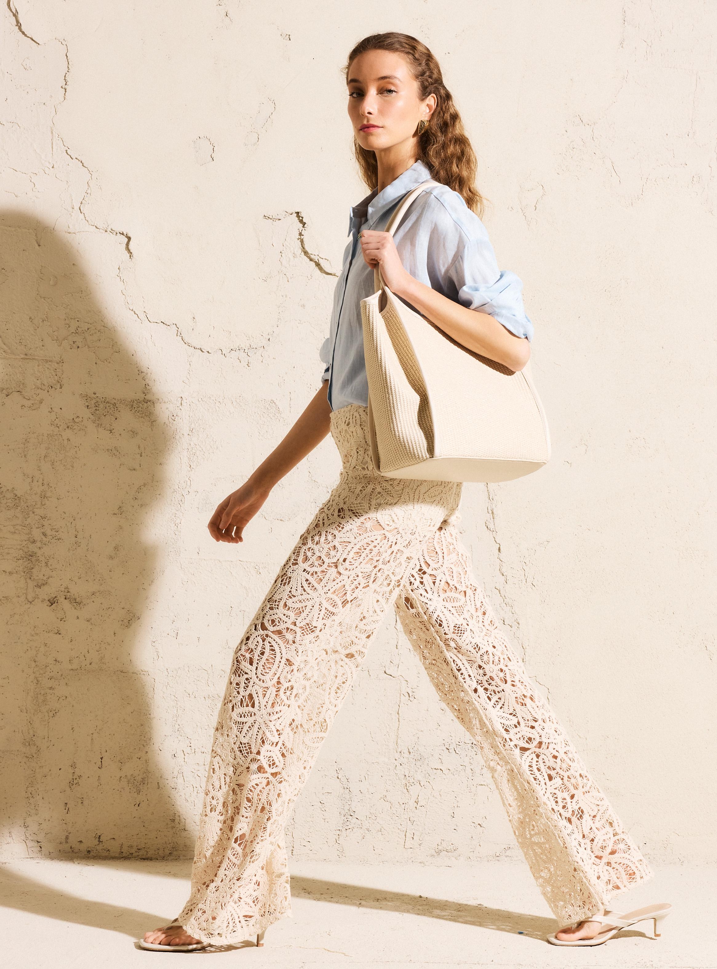 Pantalón Wide Leg de Macramé Colección María Pombo-5
