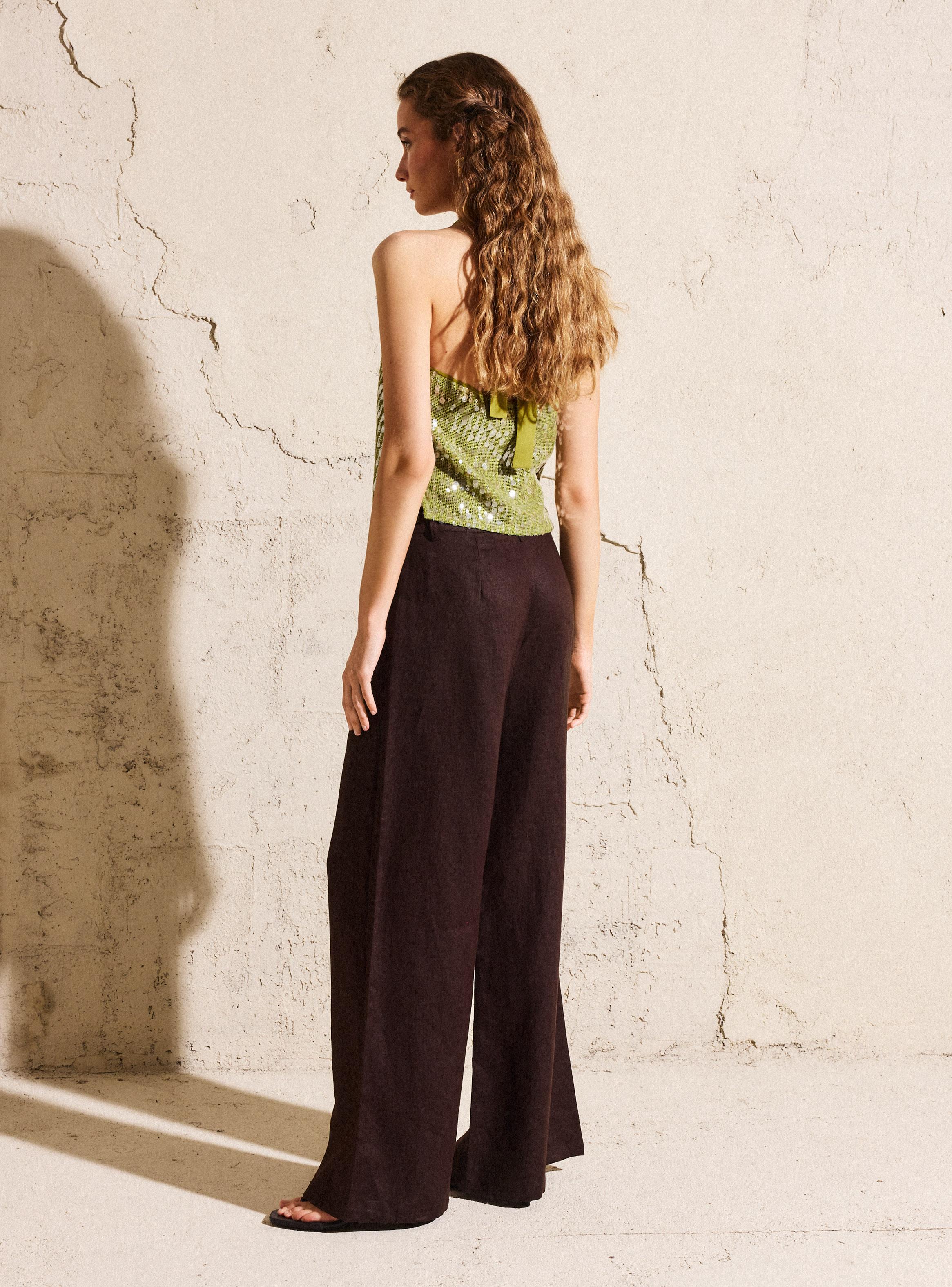 Pantalón Sastrero Straight Lino Colección María Pombo-5