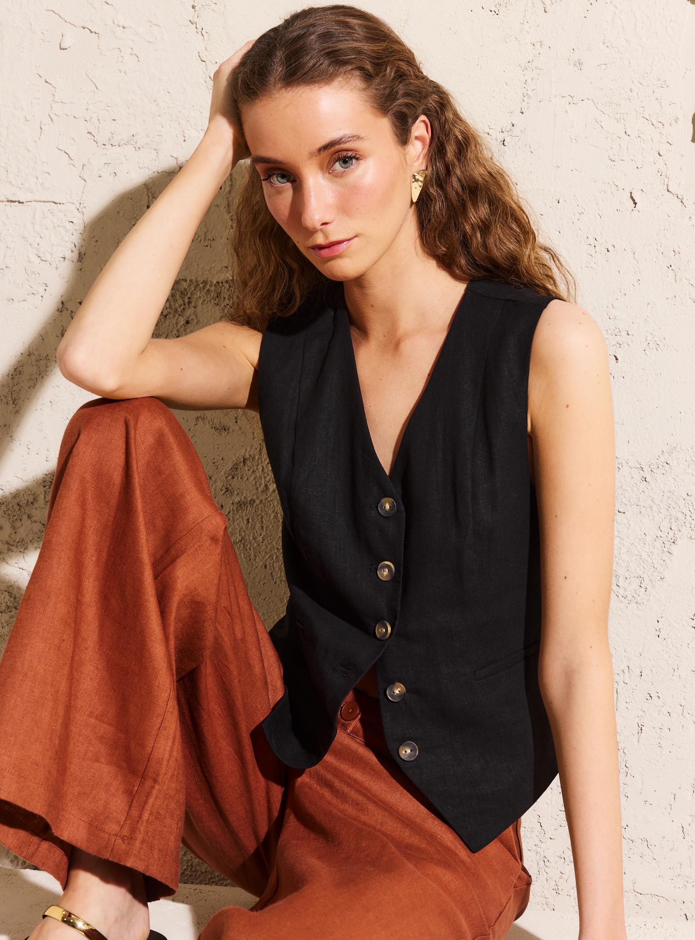 Blazer Vest Crop Colección María Pombo-2