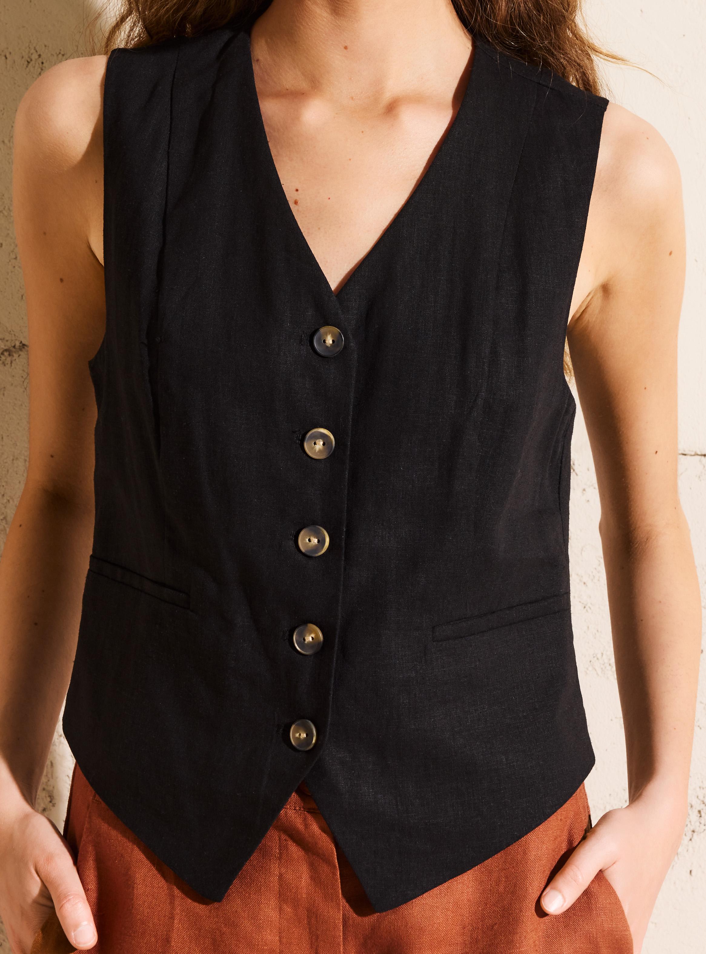 Blazer Vest Crop Colección María Pombo-3