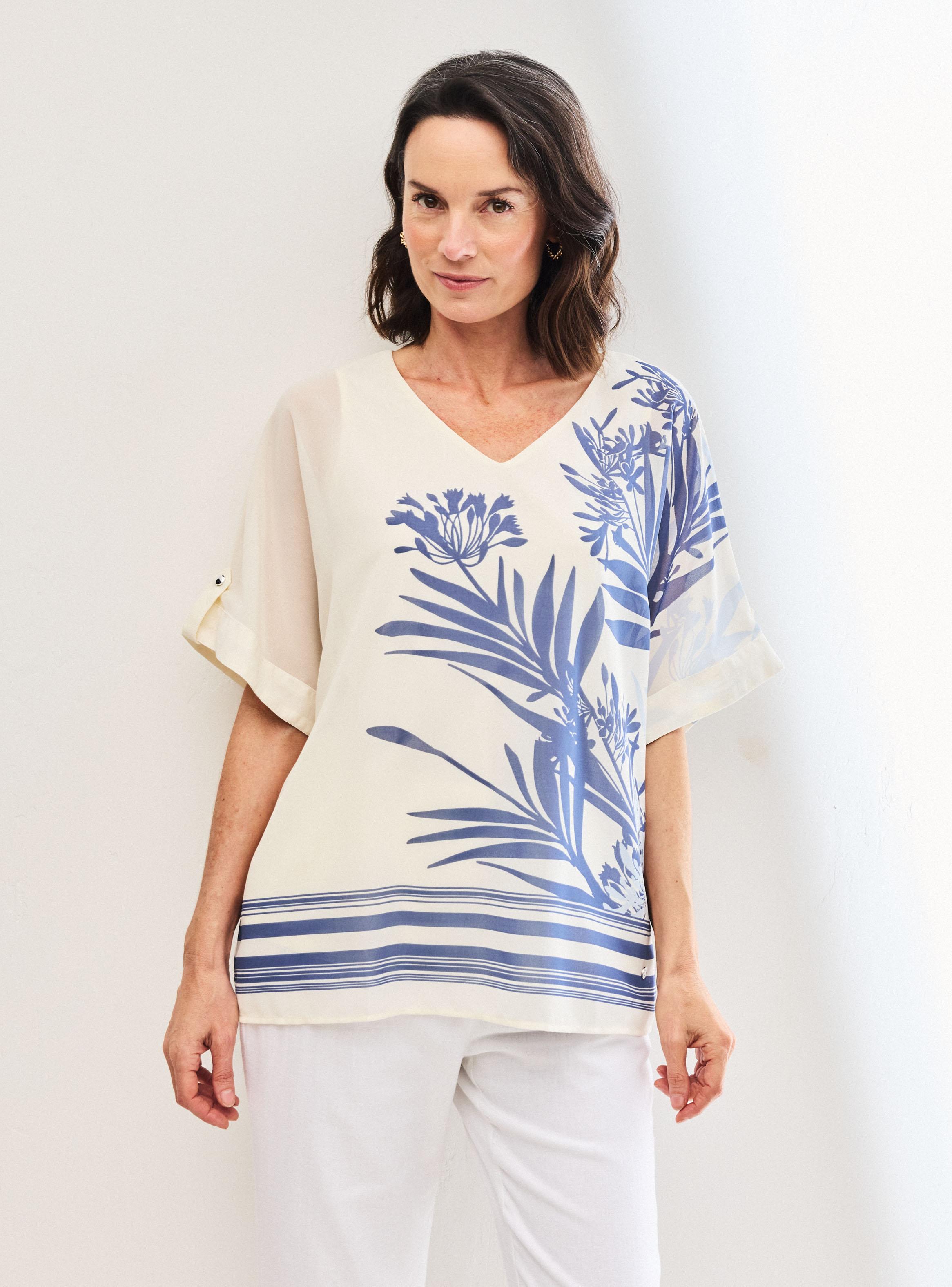 Blusa Gasa con Top Interior-0