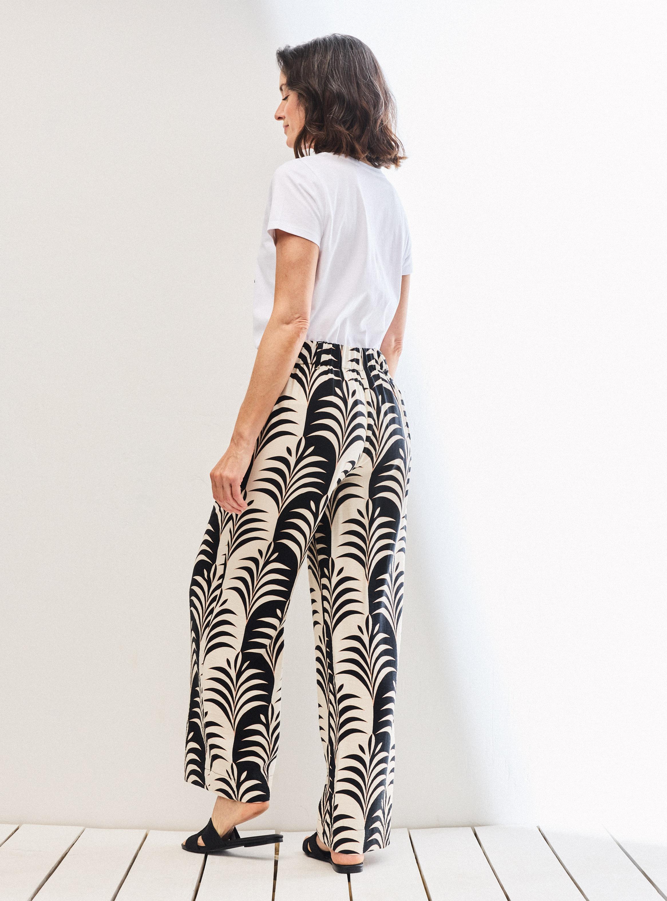 Pantalón Fluido Wide Leg con Bolsillos Laterales-5