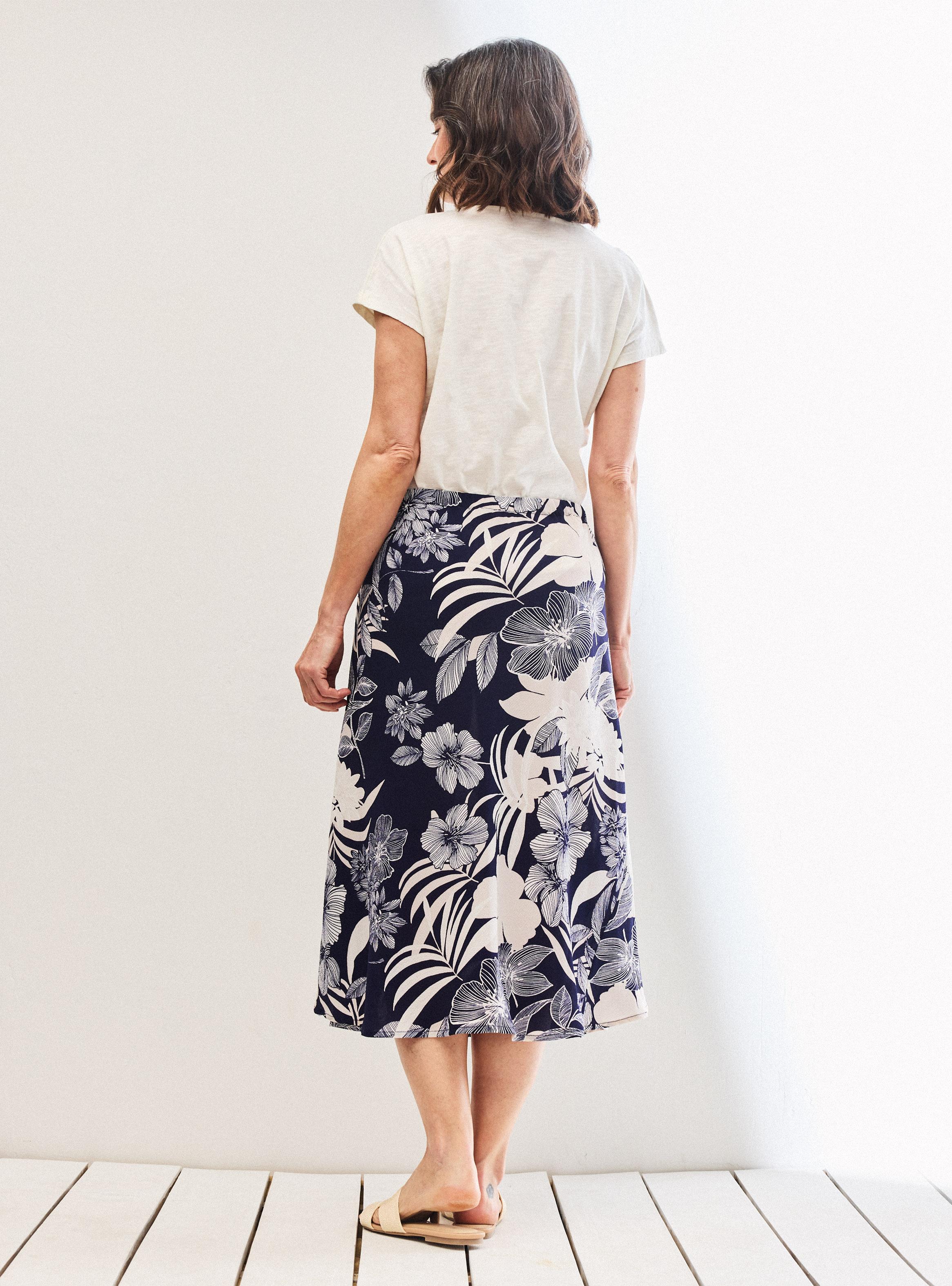 Falda Evasé Estampada-5