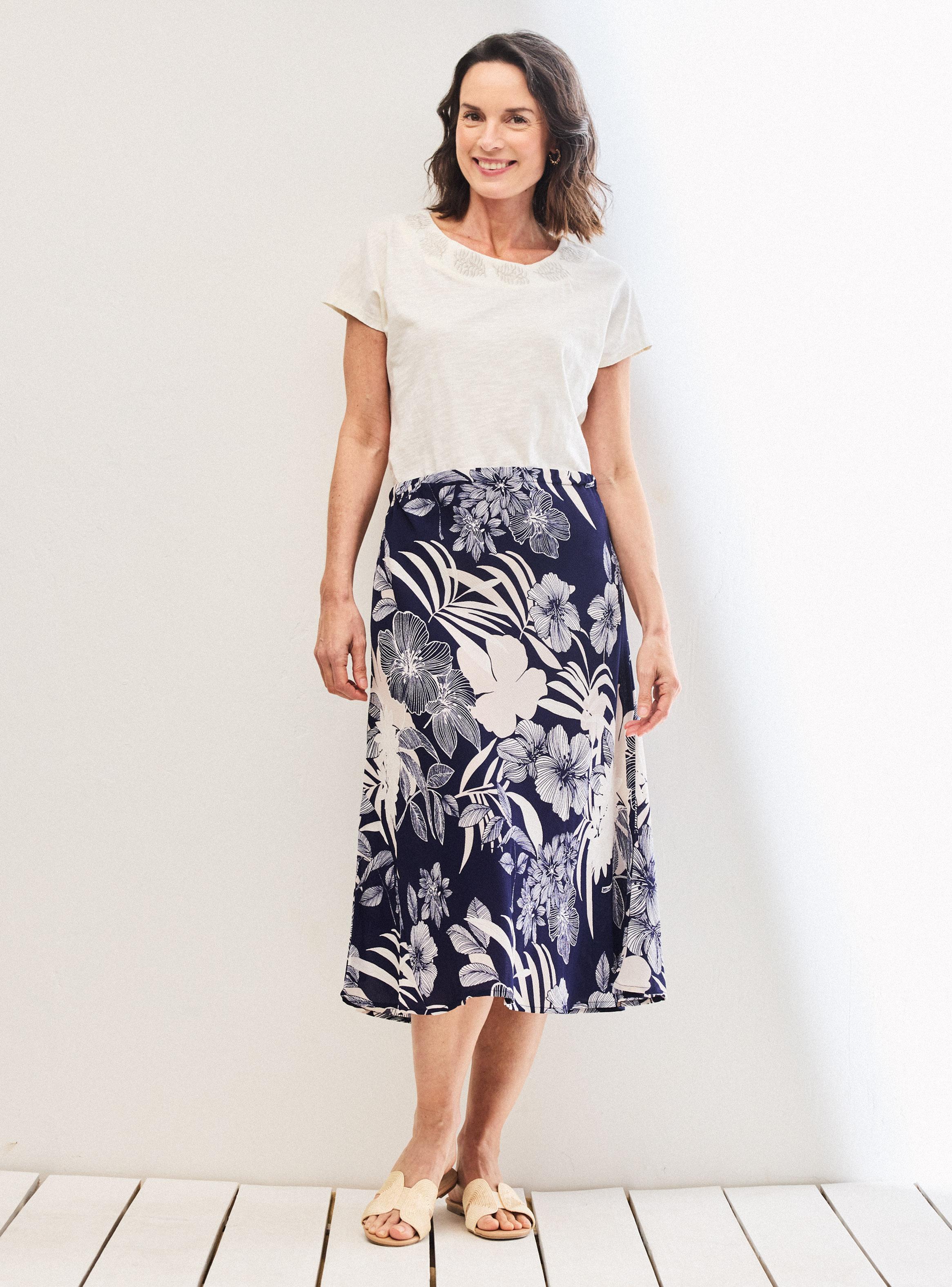 Falda Evasé Estampada-4