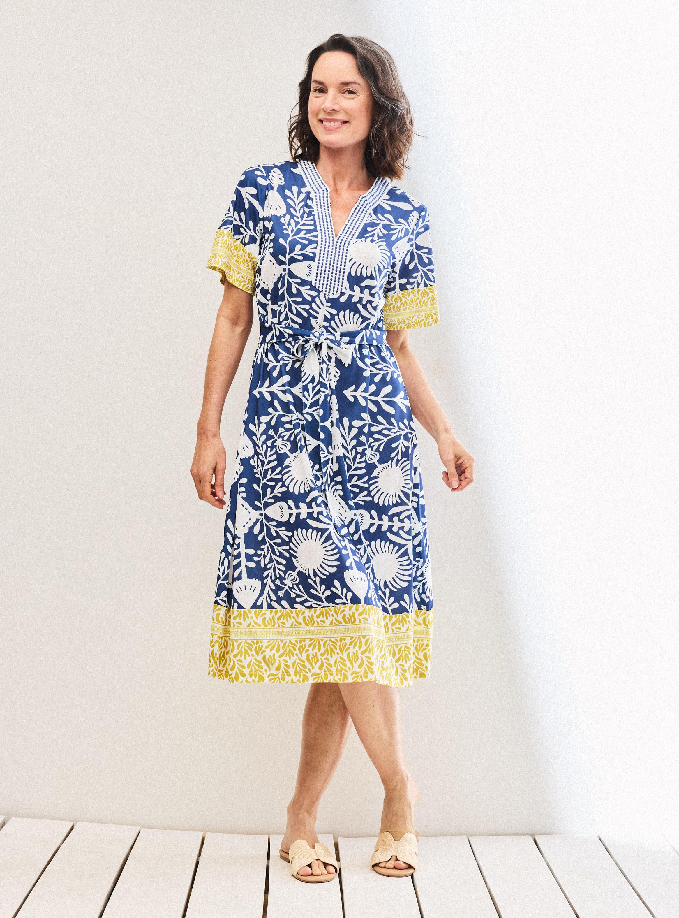 Vestido Wrap Estampado y Bordado en Escote-4