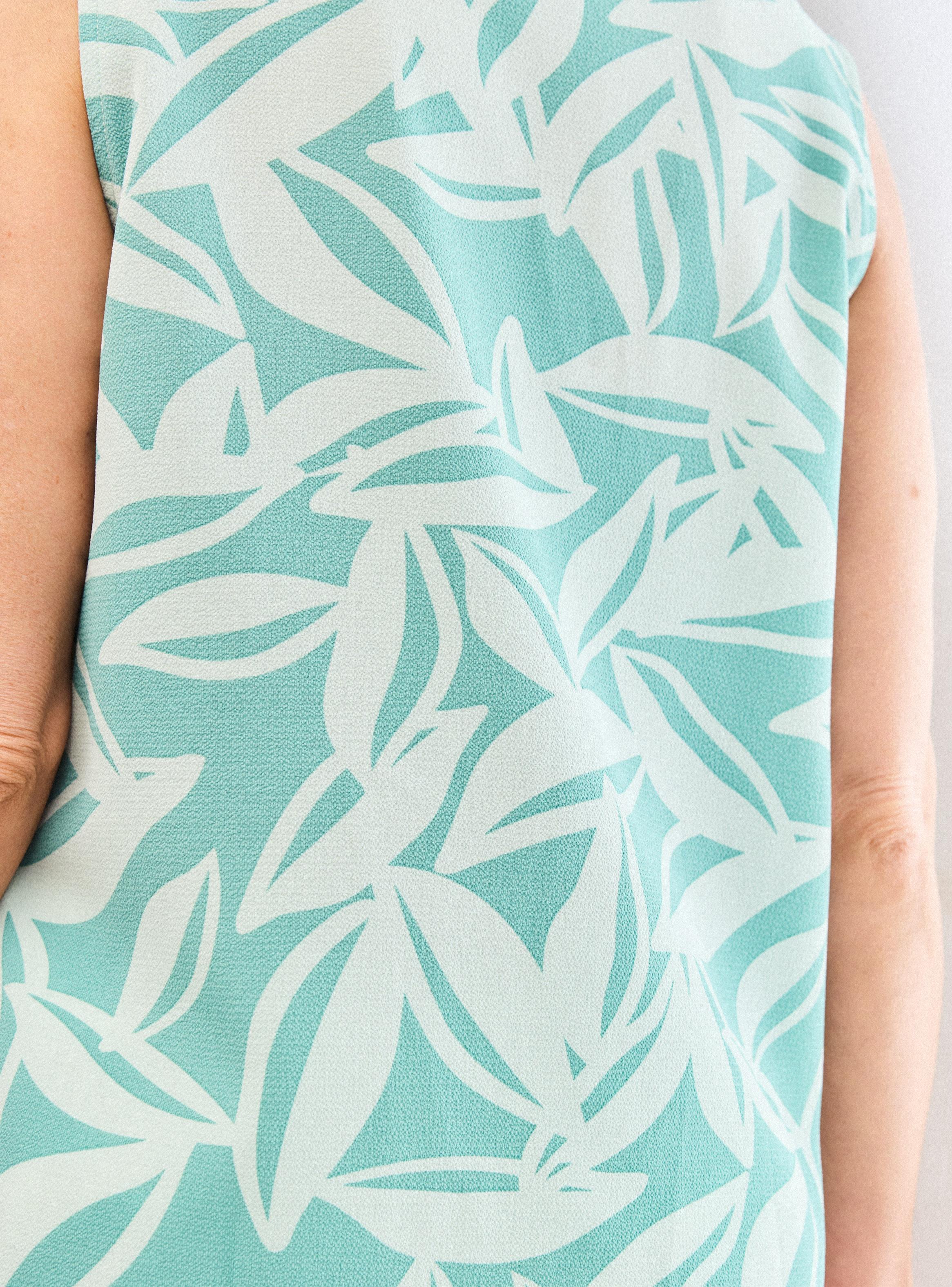 Blusa sin Mangas Estampada-3