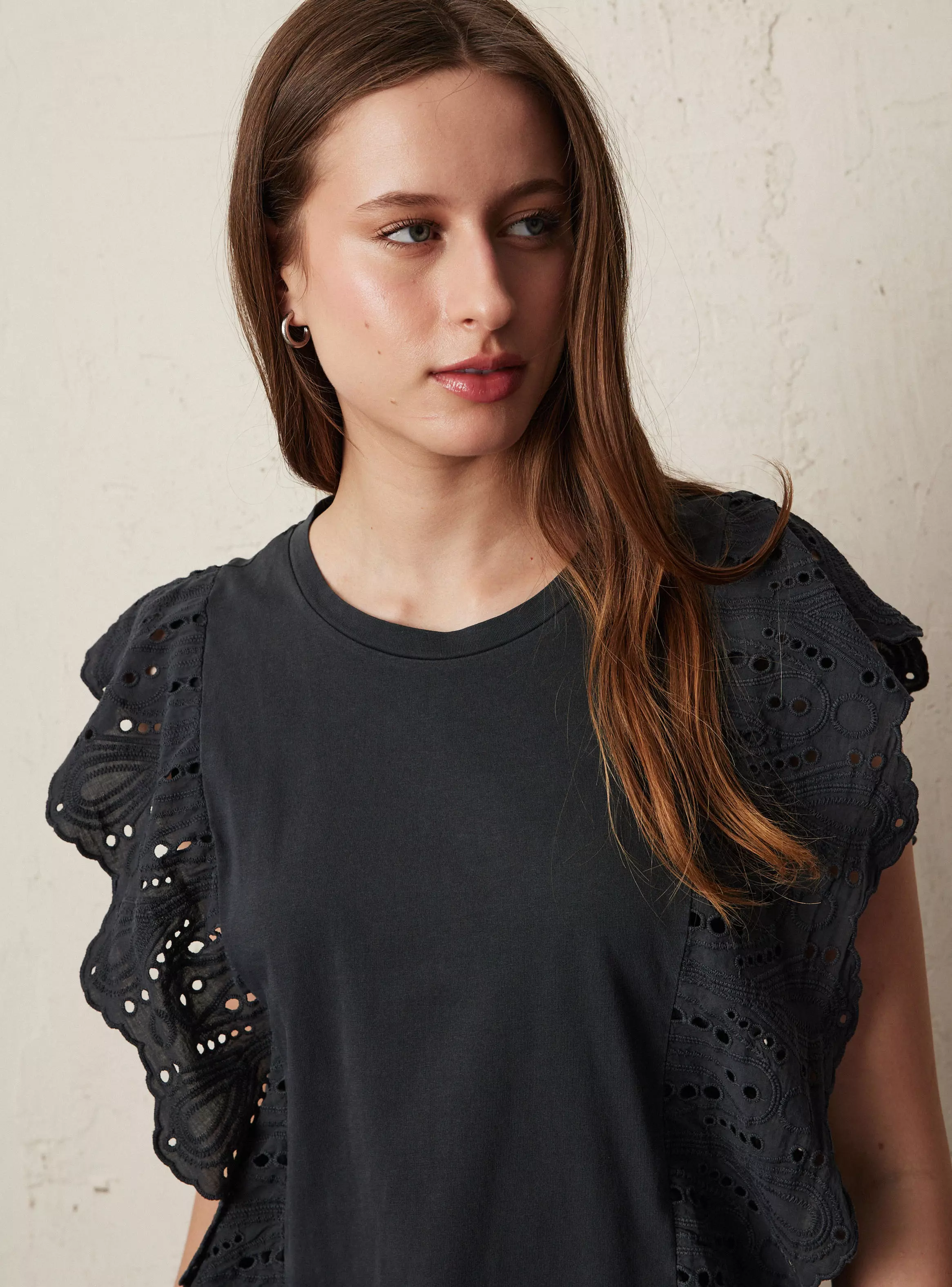 Polera con Vuelo de Broderie-2