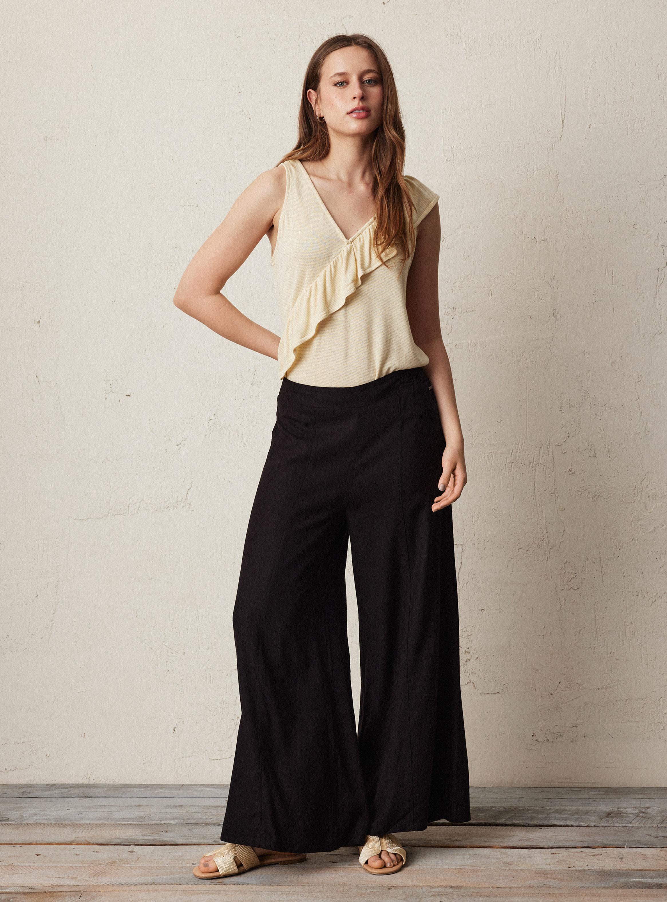 Pantalón Fluido con Elástico en Cintura-4