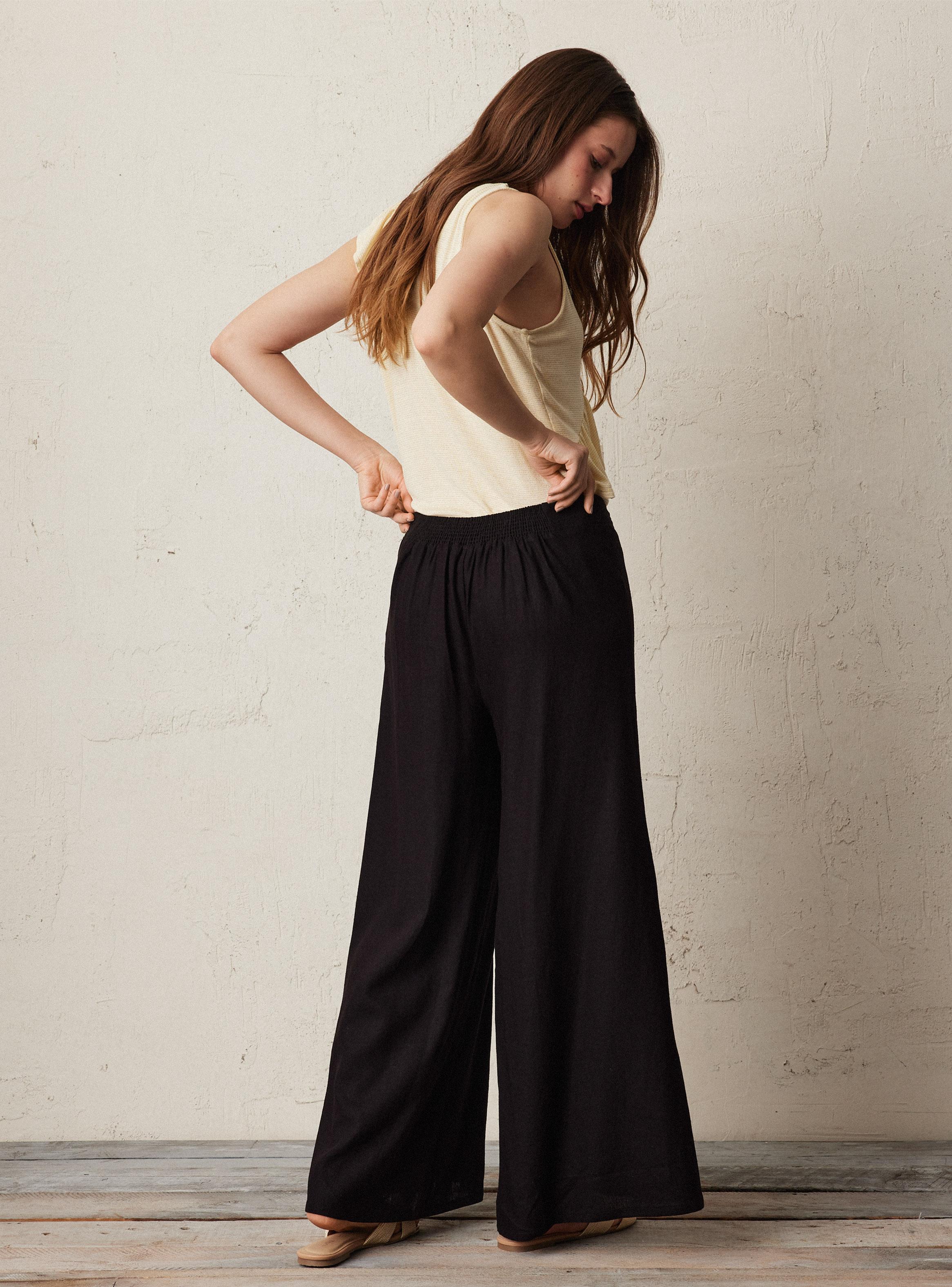 Pantalón Fluido con Elástico en Cintura-5