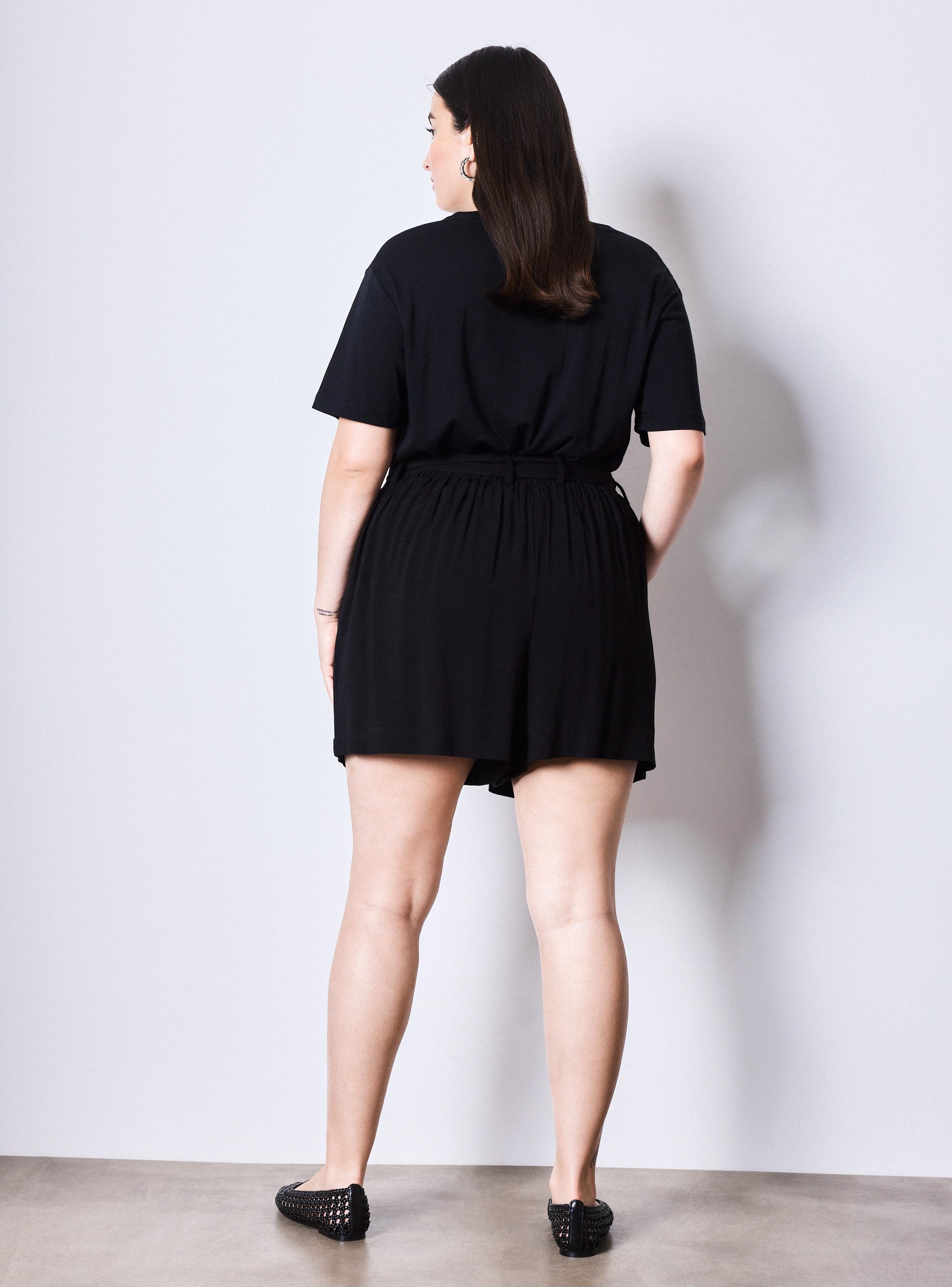 Short Holgado Cintura Elástica Talla Curvy-5