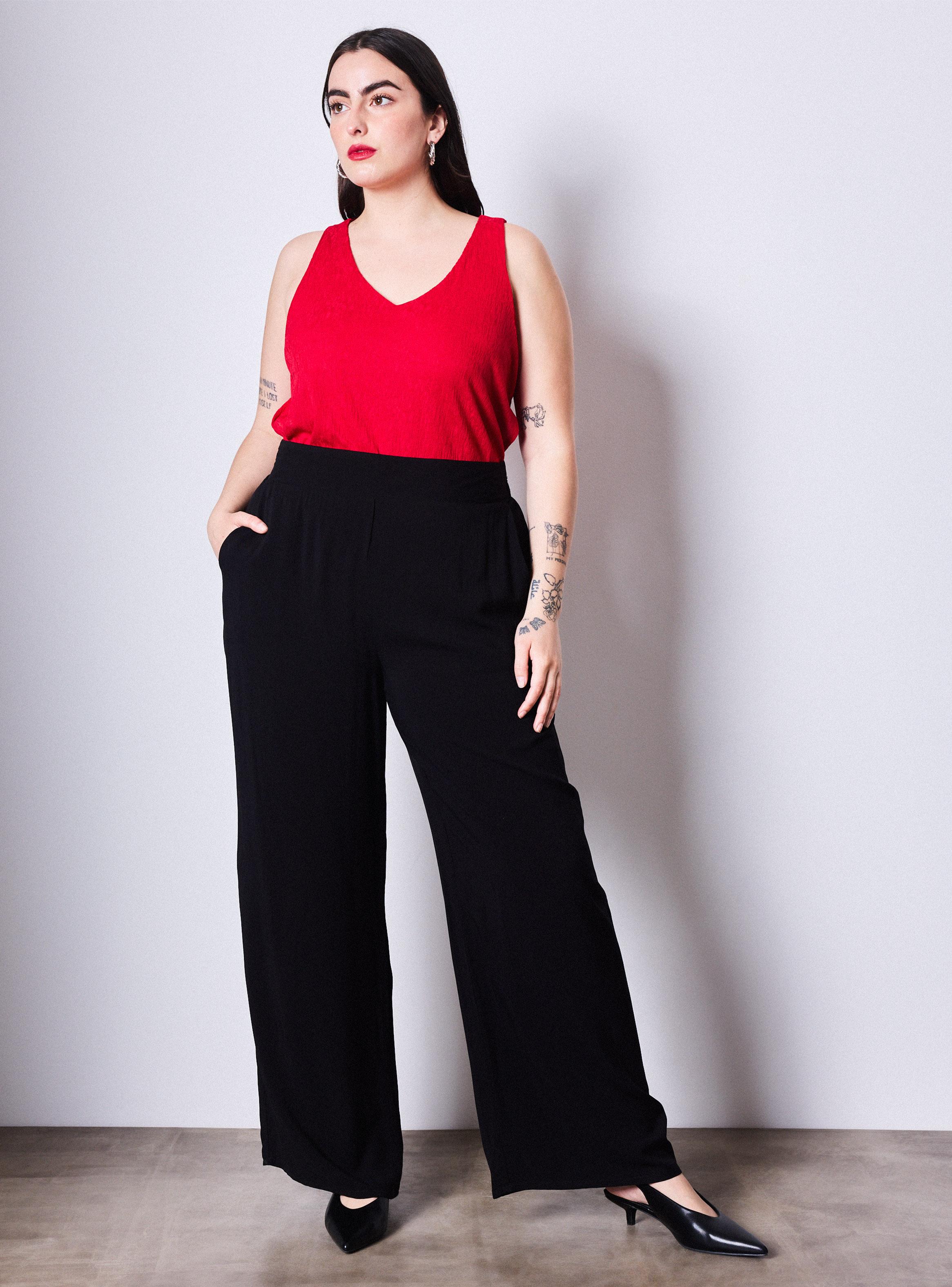 Pantalón Amplio Fluido y Ligero Curvy-4