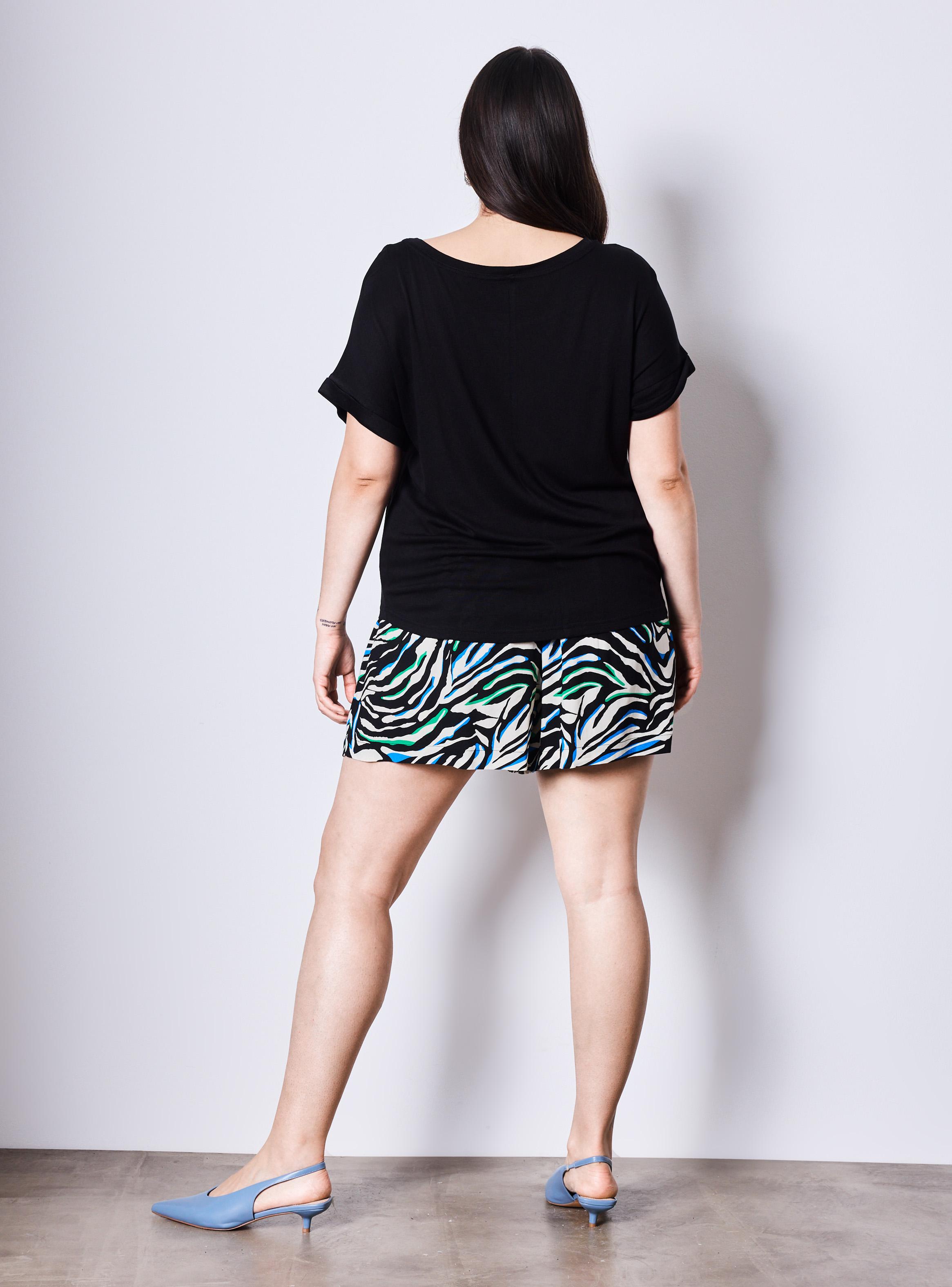 Polera Estampado en Hombro Manga Kimono-5