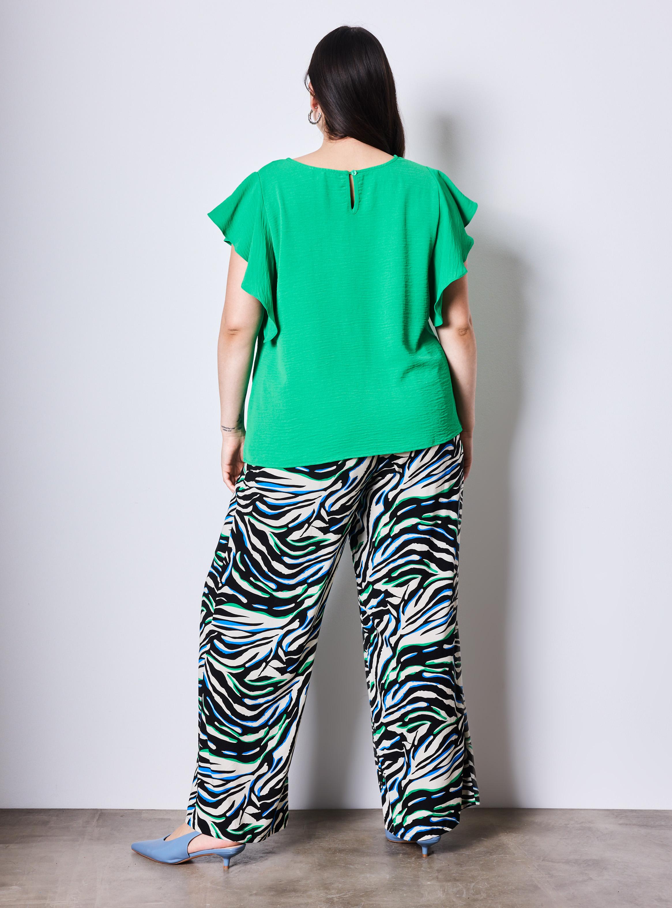 Blusa Color Maga Vuelos Talla Cyan-5