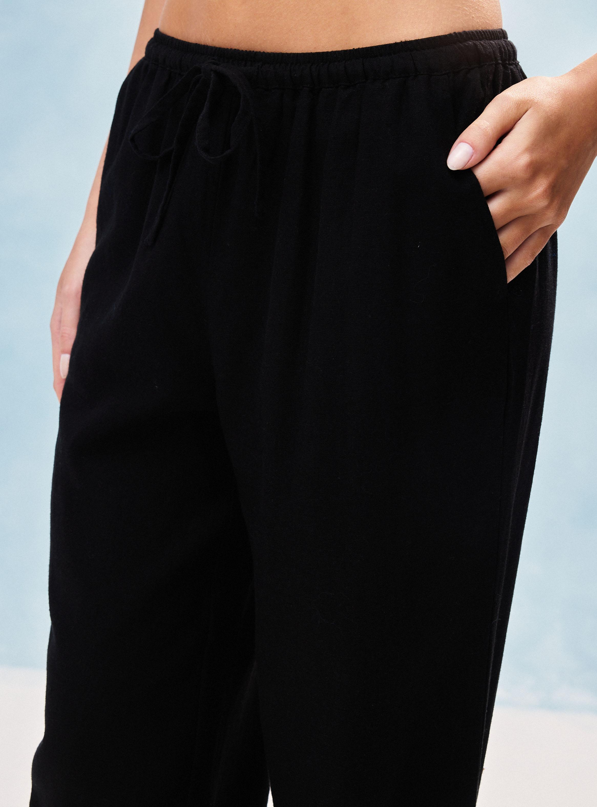 Pantalón Fluido Look Lino-2