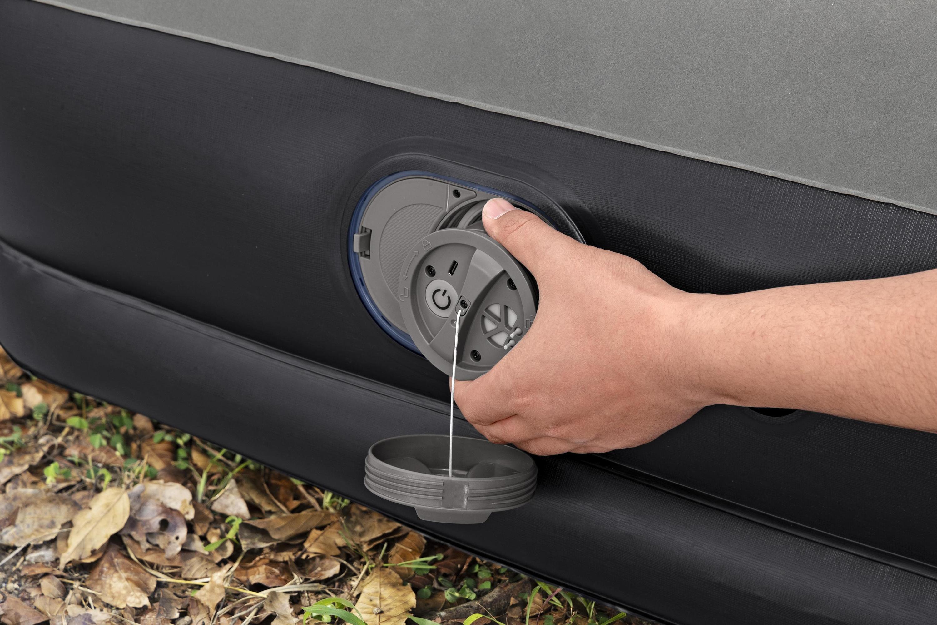 Colchón Inflable Queen Tritech Gris con Bomba USB-2