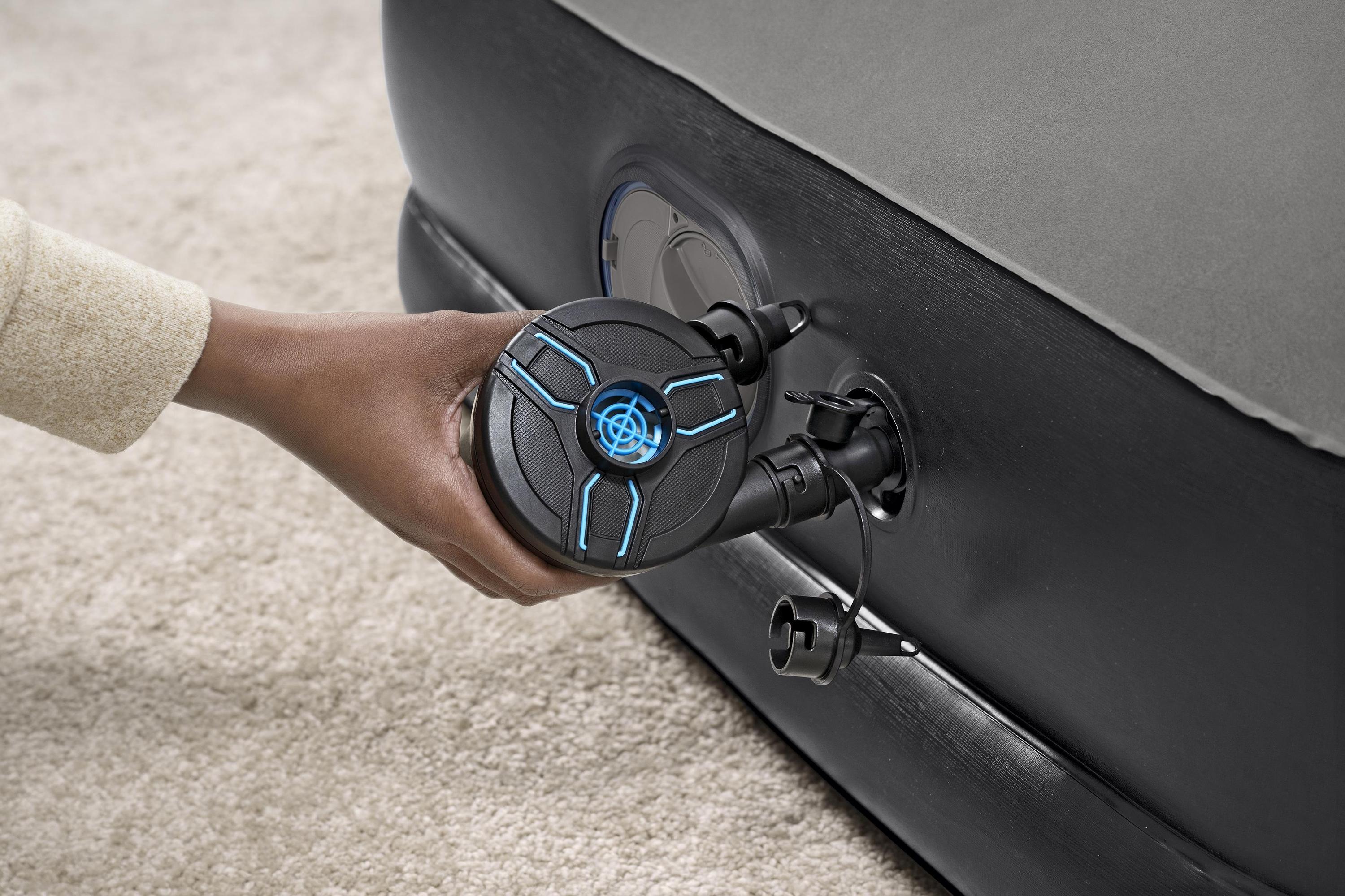 Colchón Inflable Queen Tritech Gris con Bomba USB-3