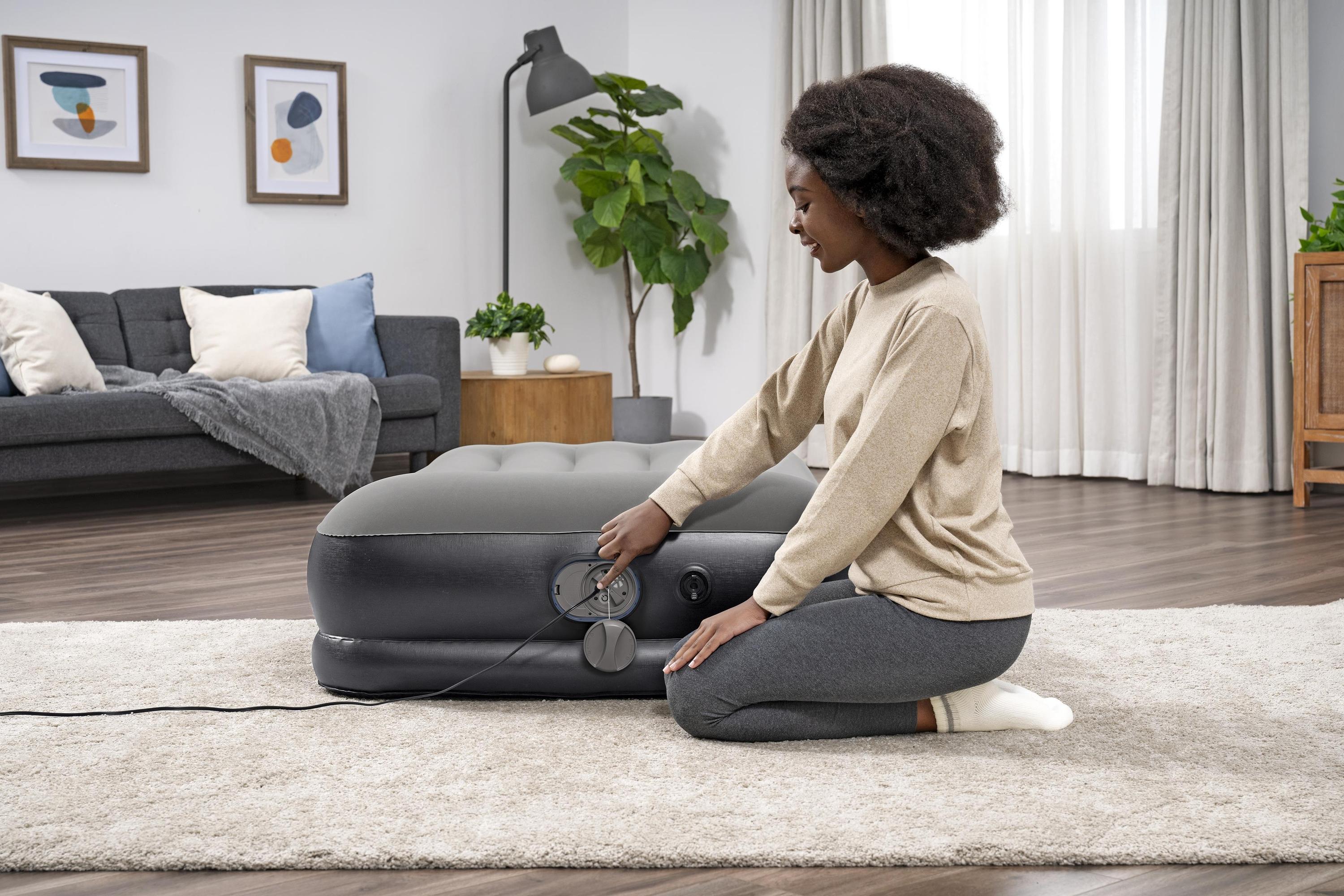 Colchón Inflable Queen Tritech Gris con Bomba USB-6