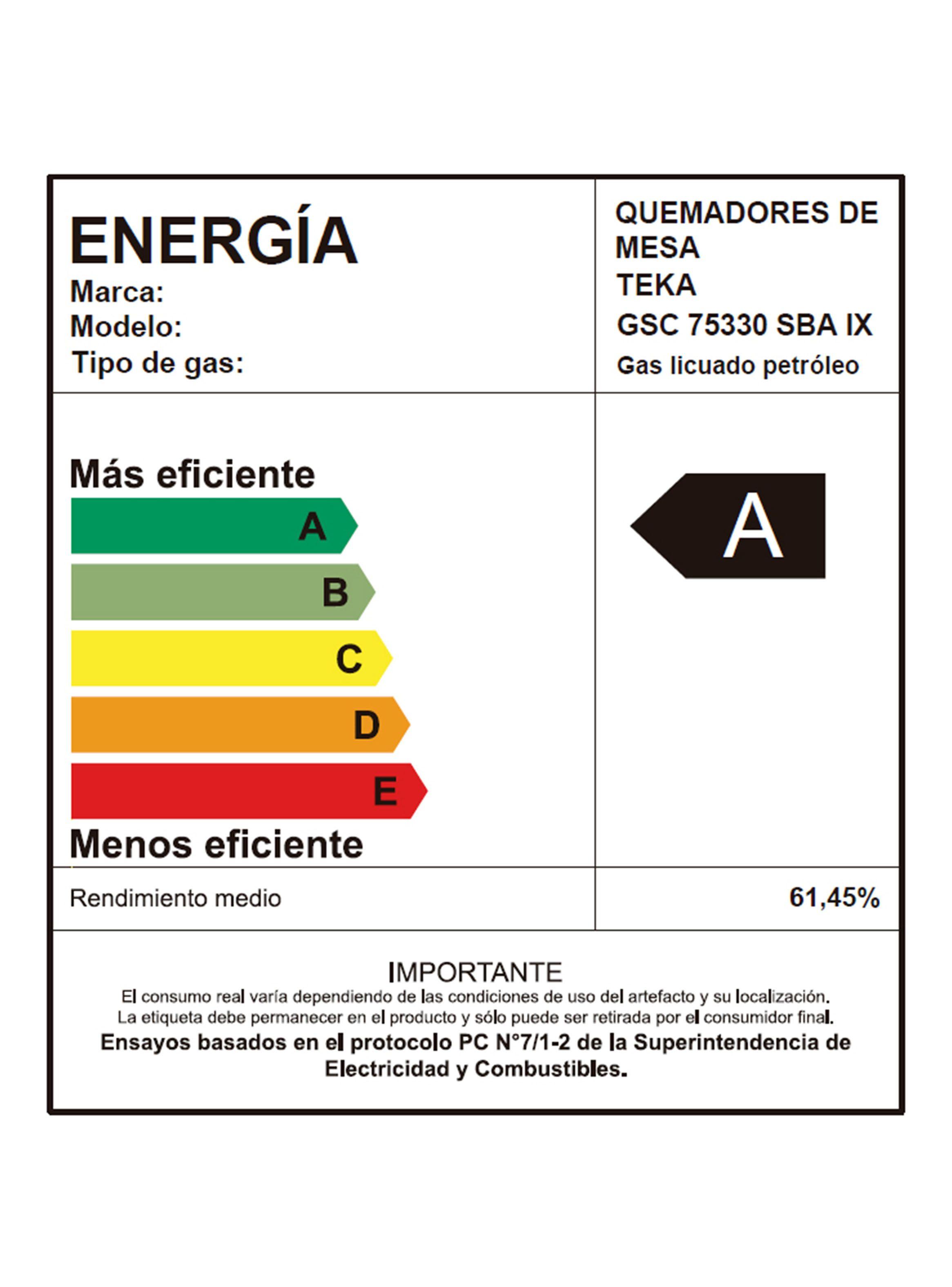 Encimera a Gas Butano 5 Quemadores GSC 75320 SBA IX-5