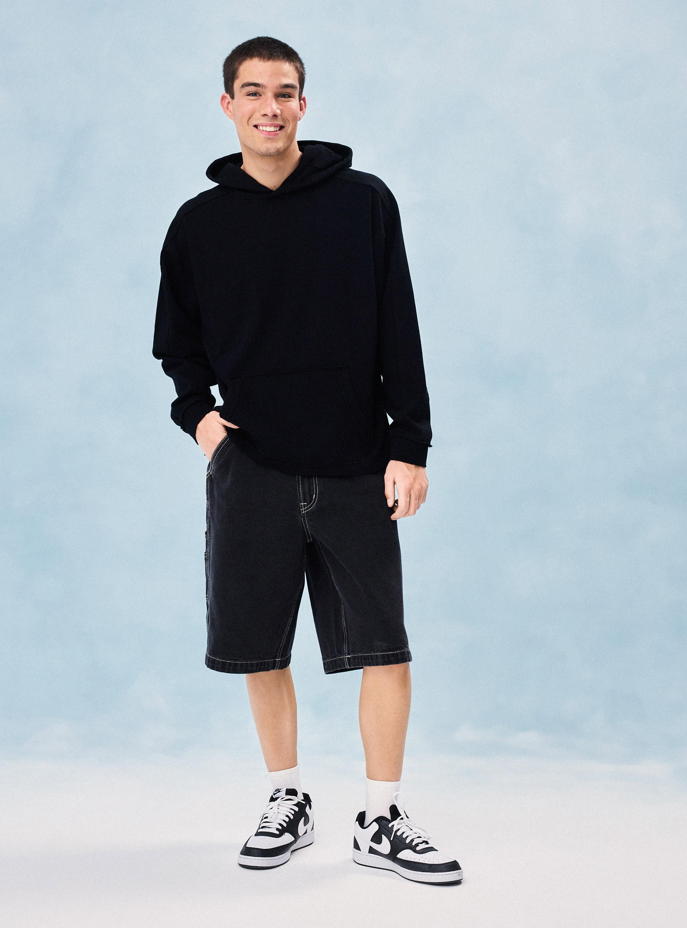 Bermuda Color Sólido de Gabardina-4