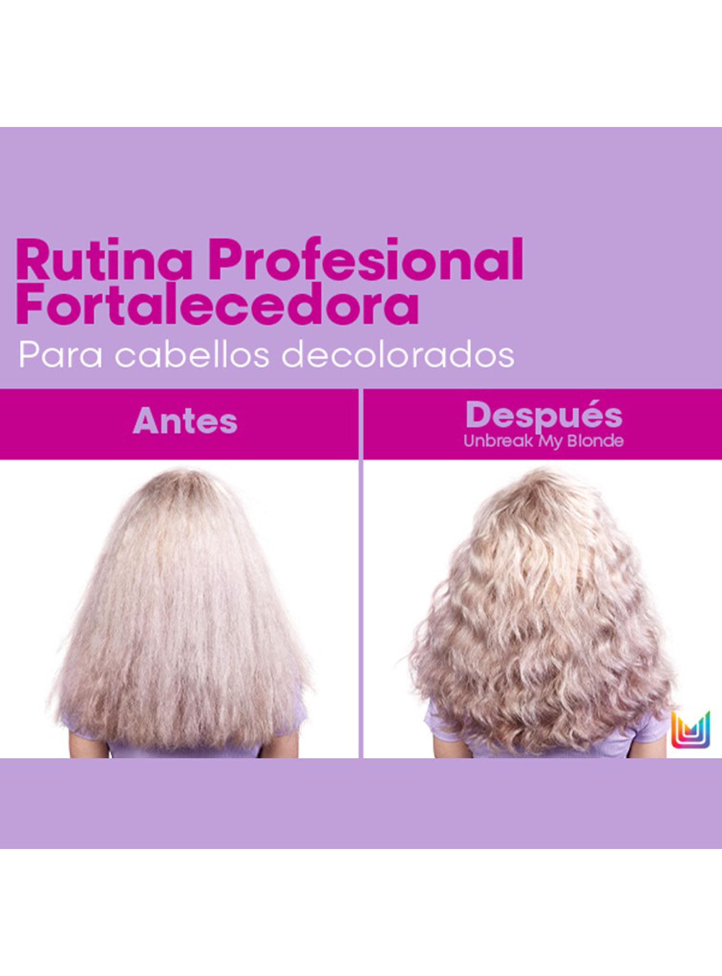 Shampoo sin Sulfatos Fortalecedor Cabello Rubio Decolorado Unbreak My Blonde 300ml-4