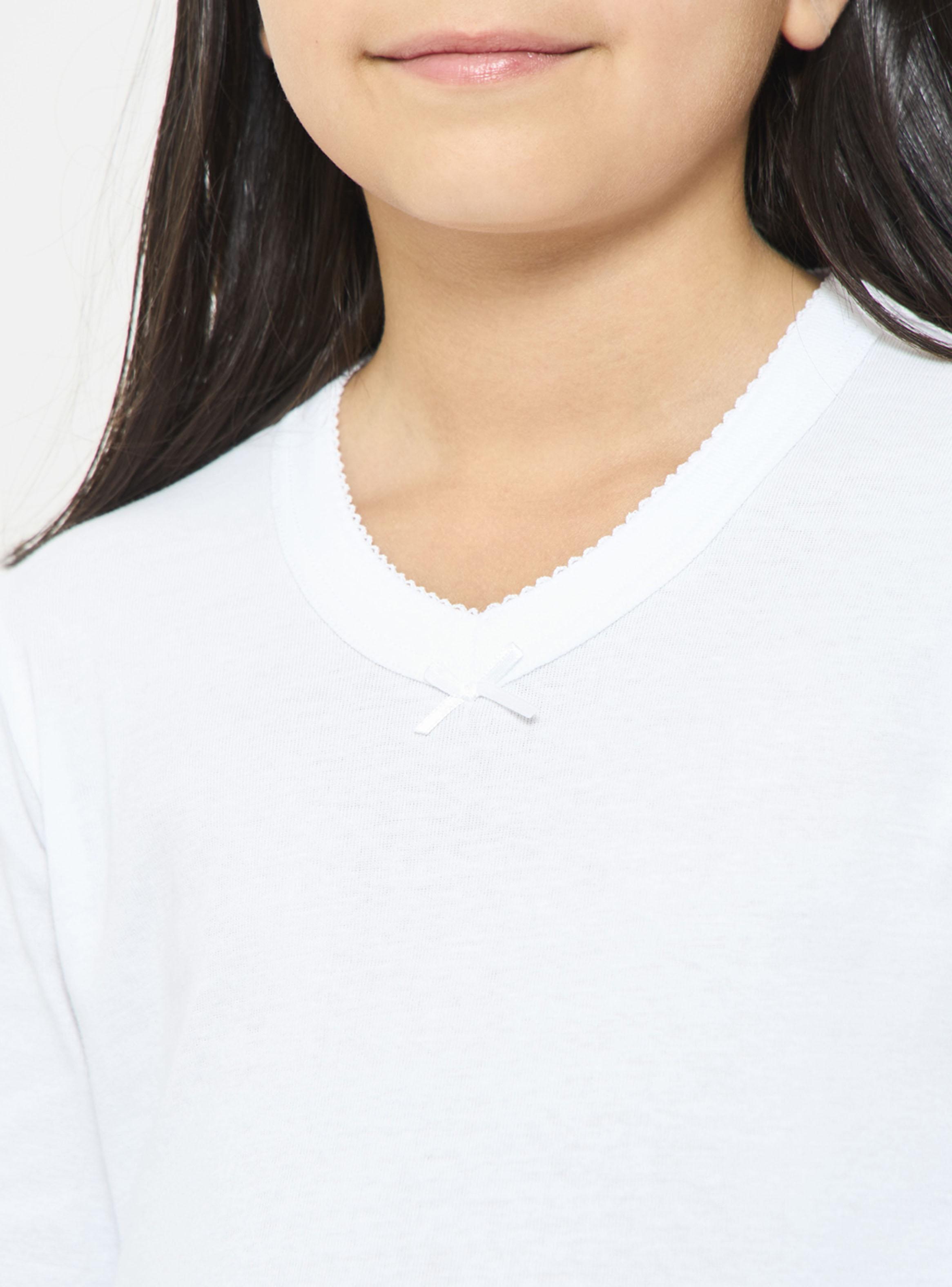 Pack 2 Camiseta Cuello V Algodón Premium Niña-2