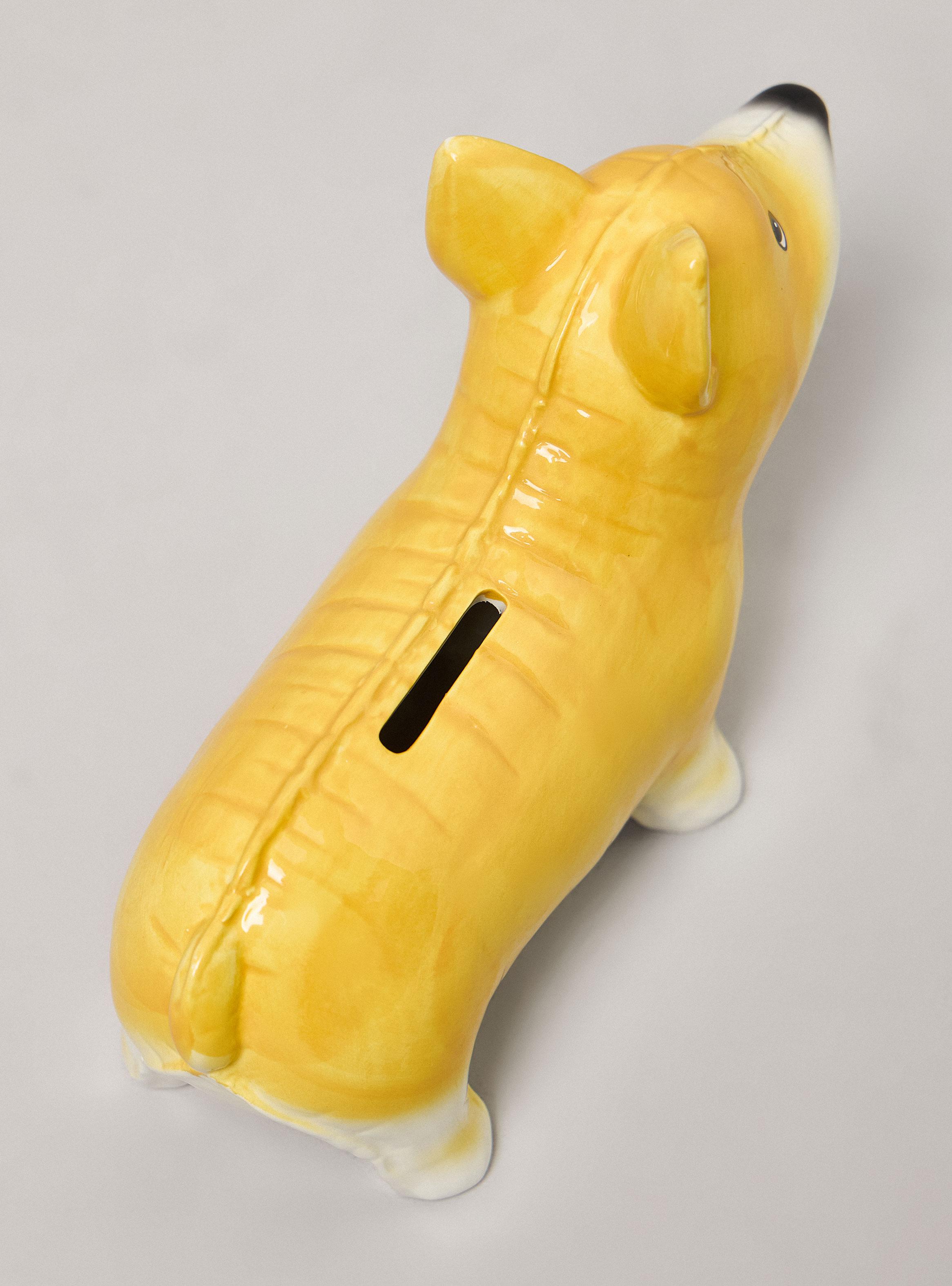 Alcancía de Perro Amarillo-2