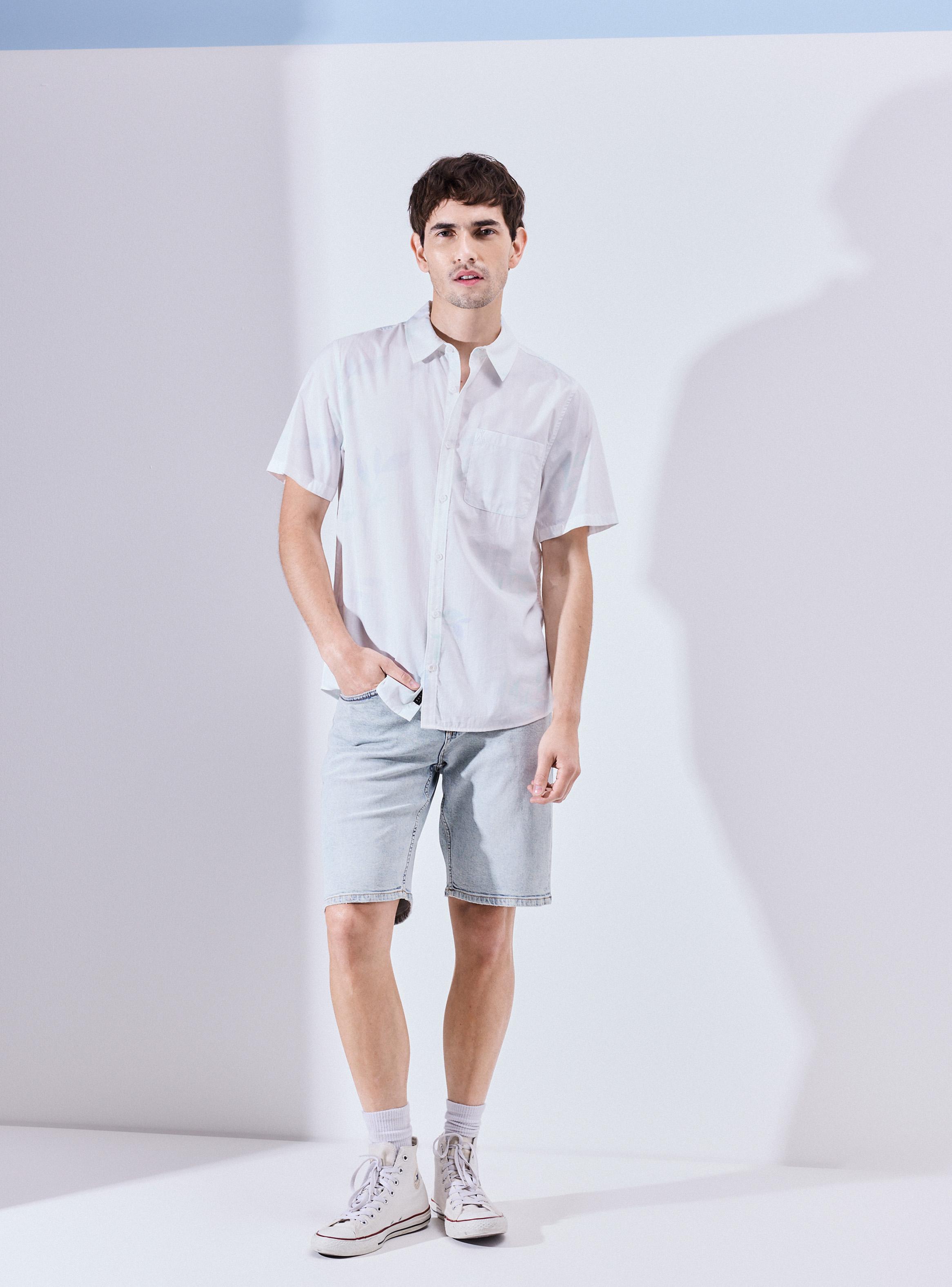 Camisa Estampado Hojas-4