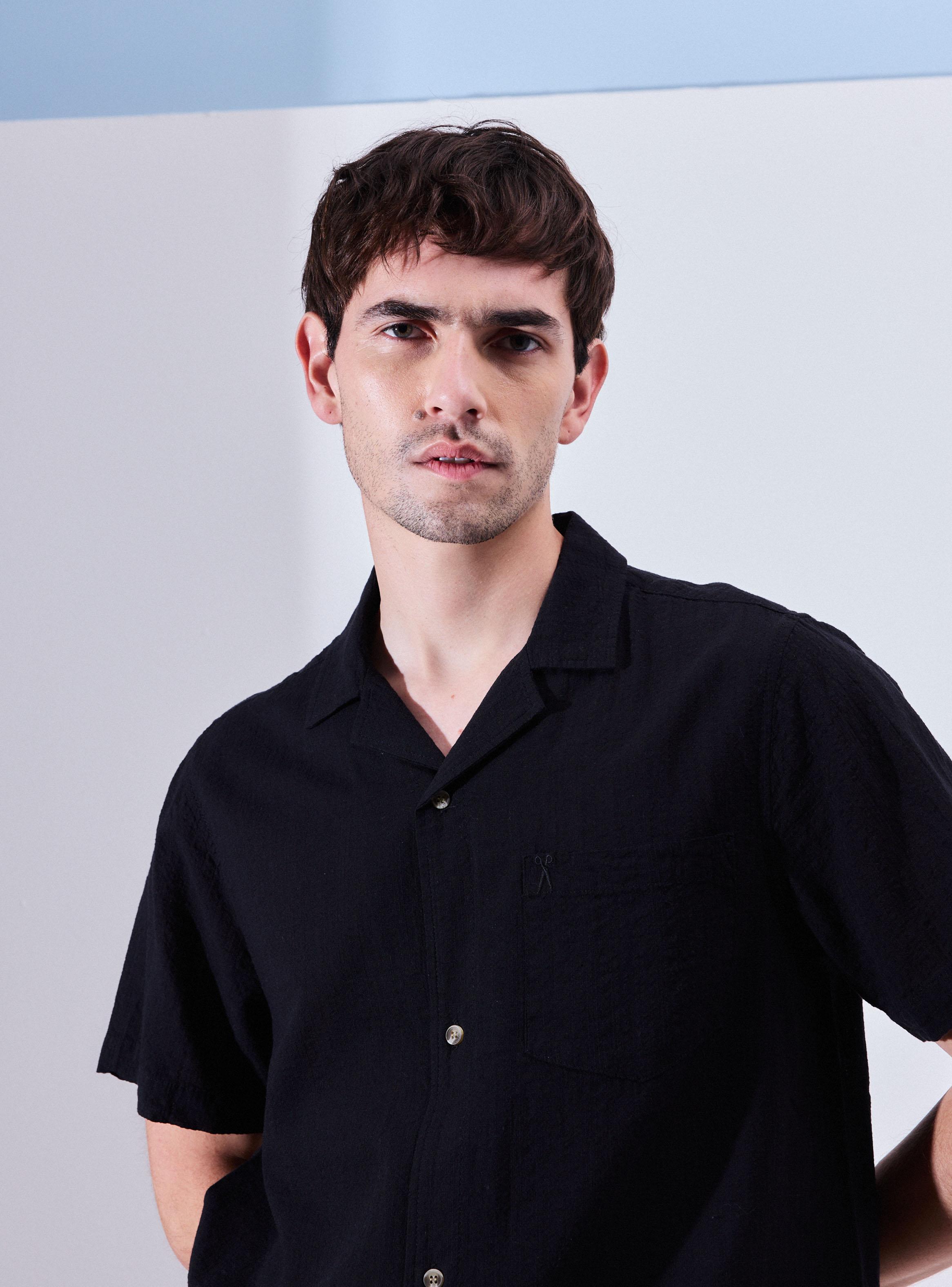 Camisa Sólida Texturada-2