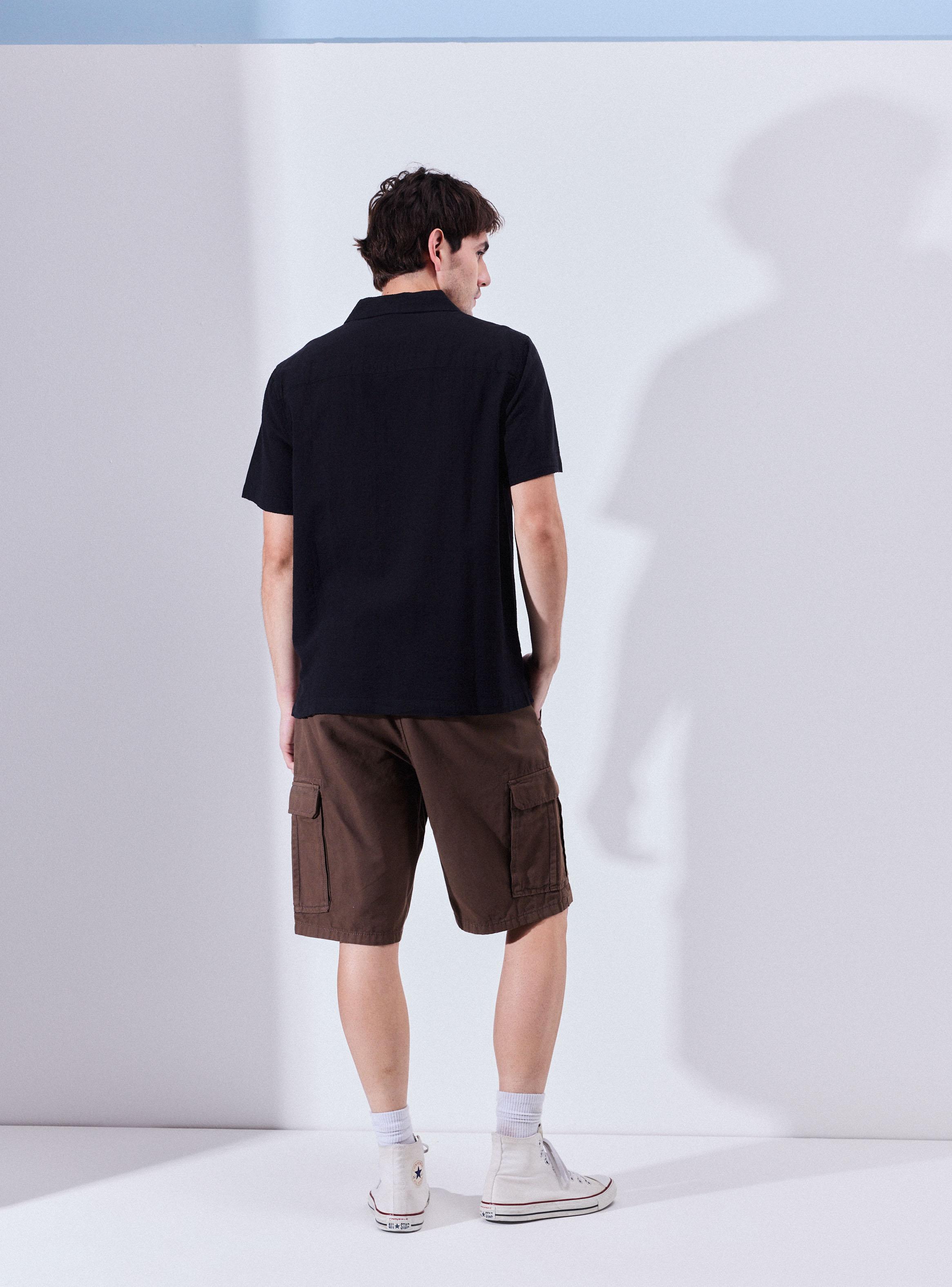 Camisa Sólida Texturada-5