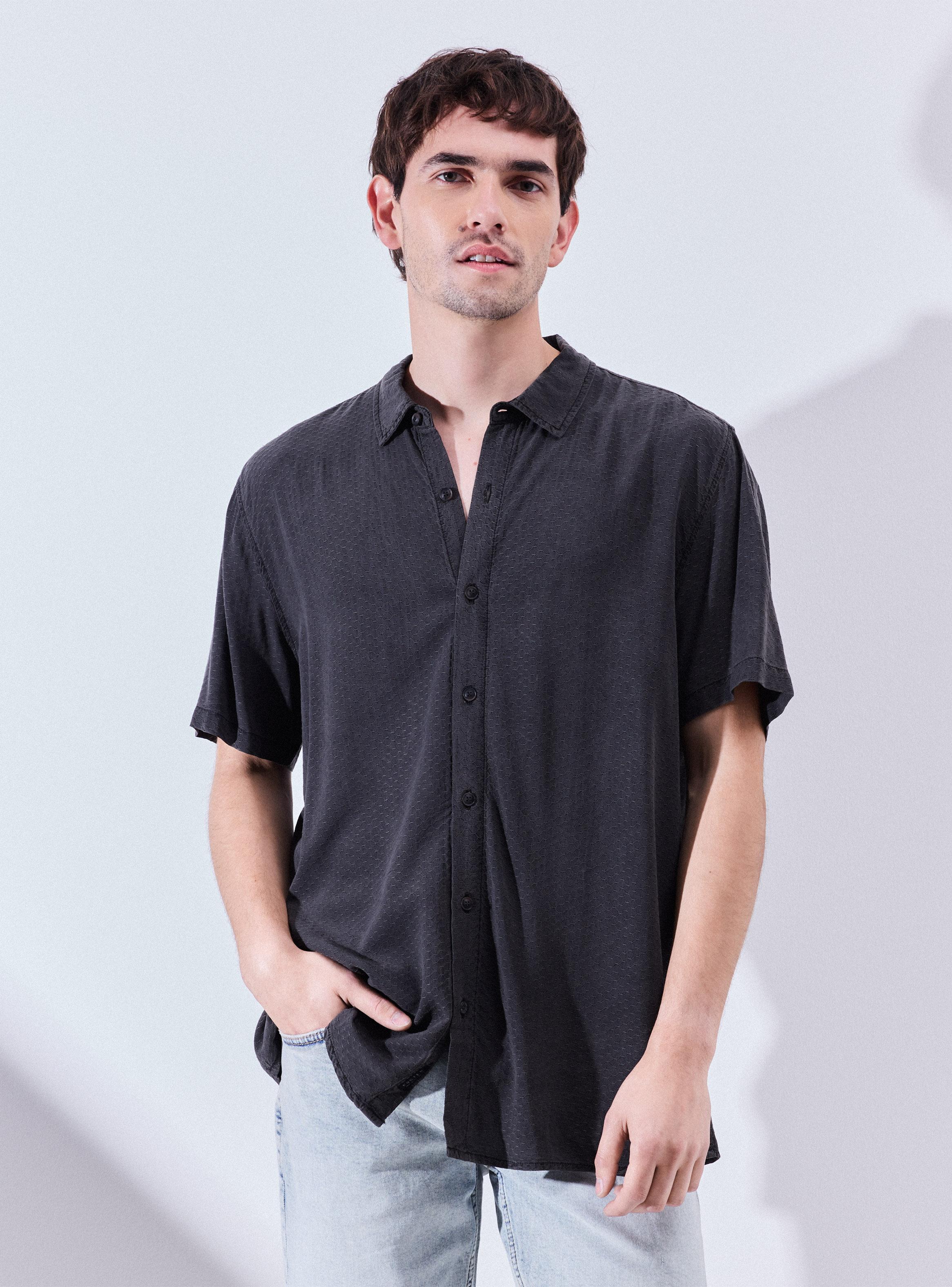 Camisa Tela Jacquard-0