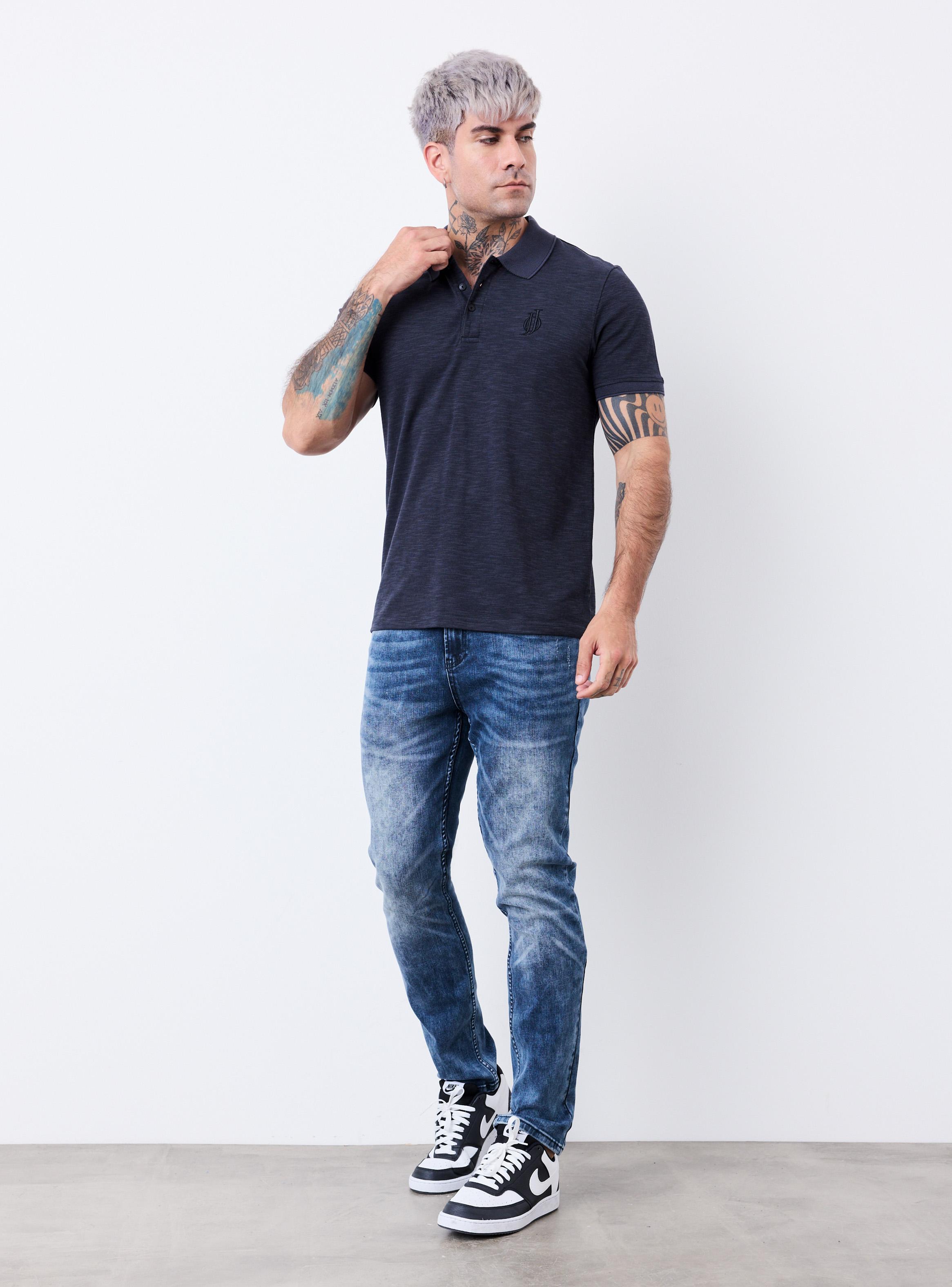 Polera Melange con Bordado-4