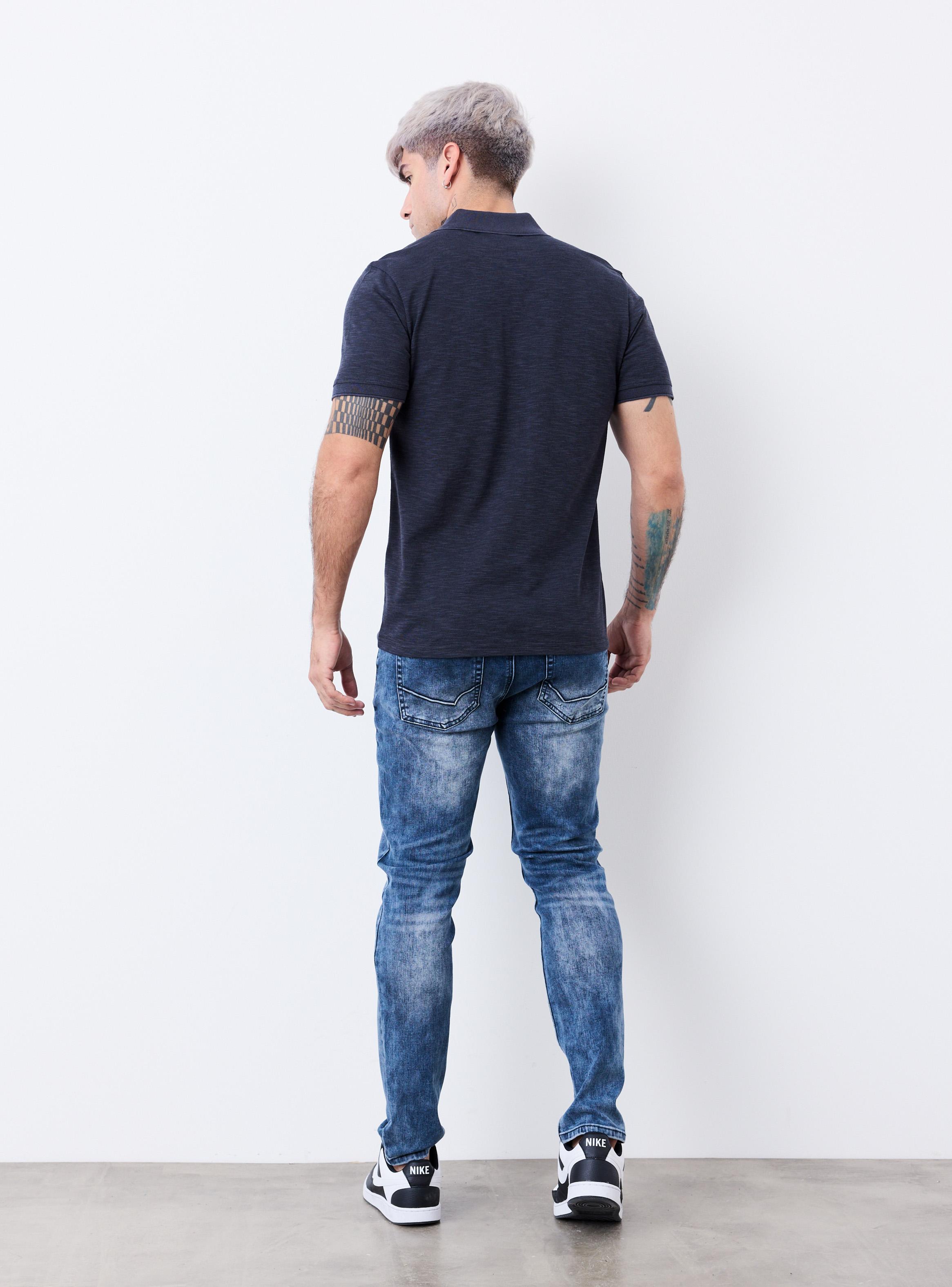 Polera Melange con Bordado-5