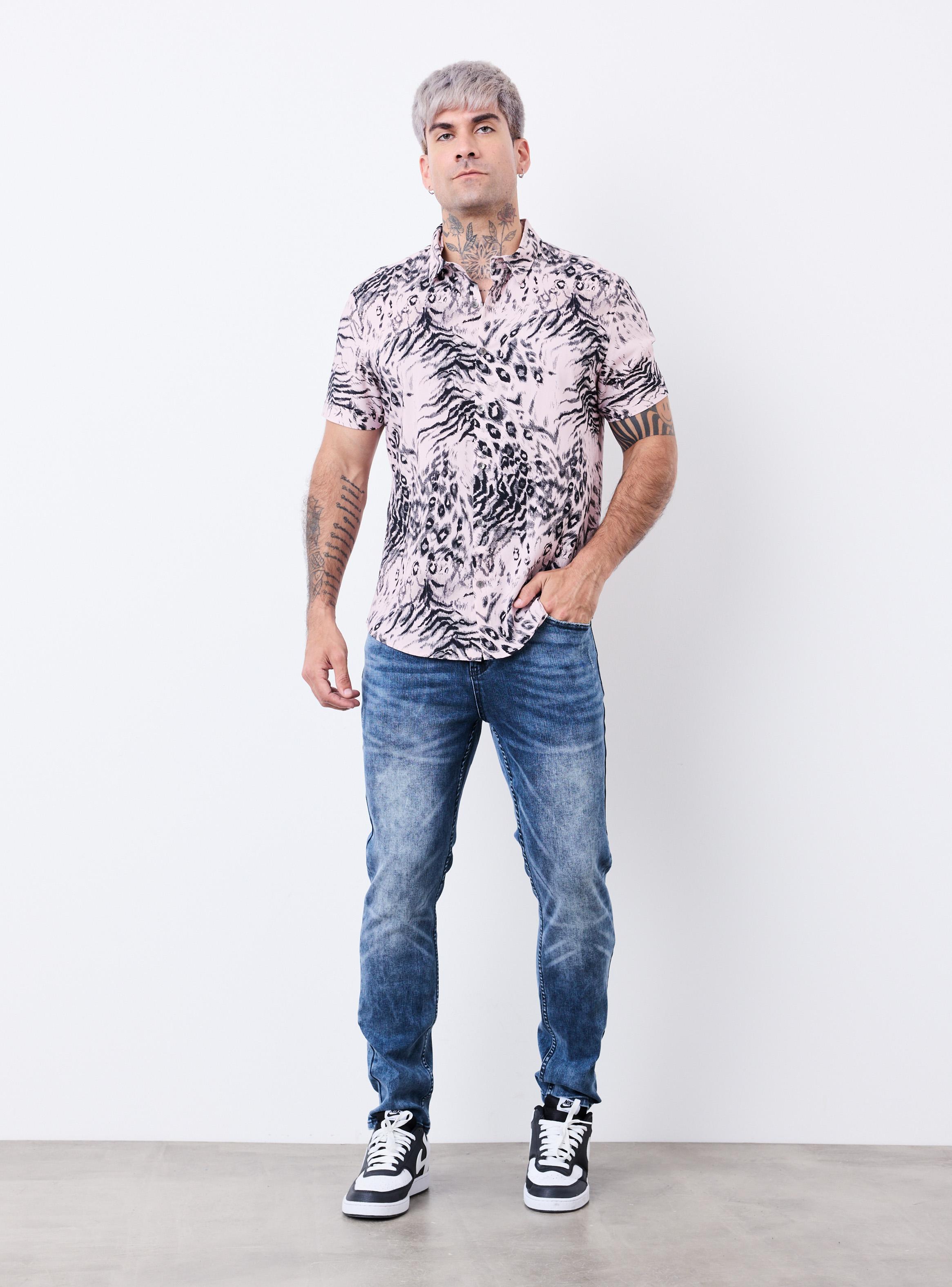 Camisa Lino Rayón 2 bolsillos-4