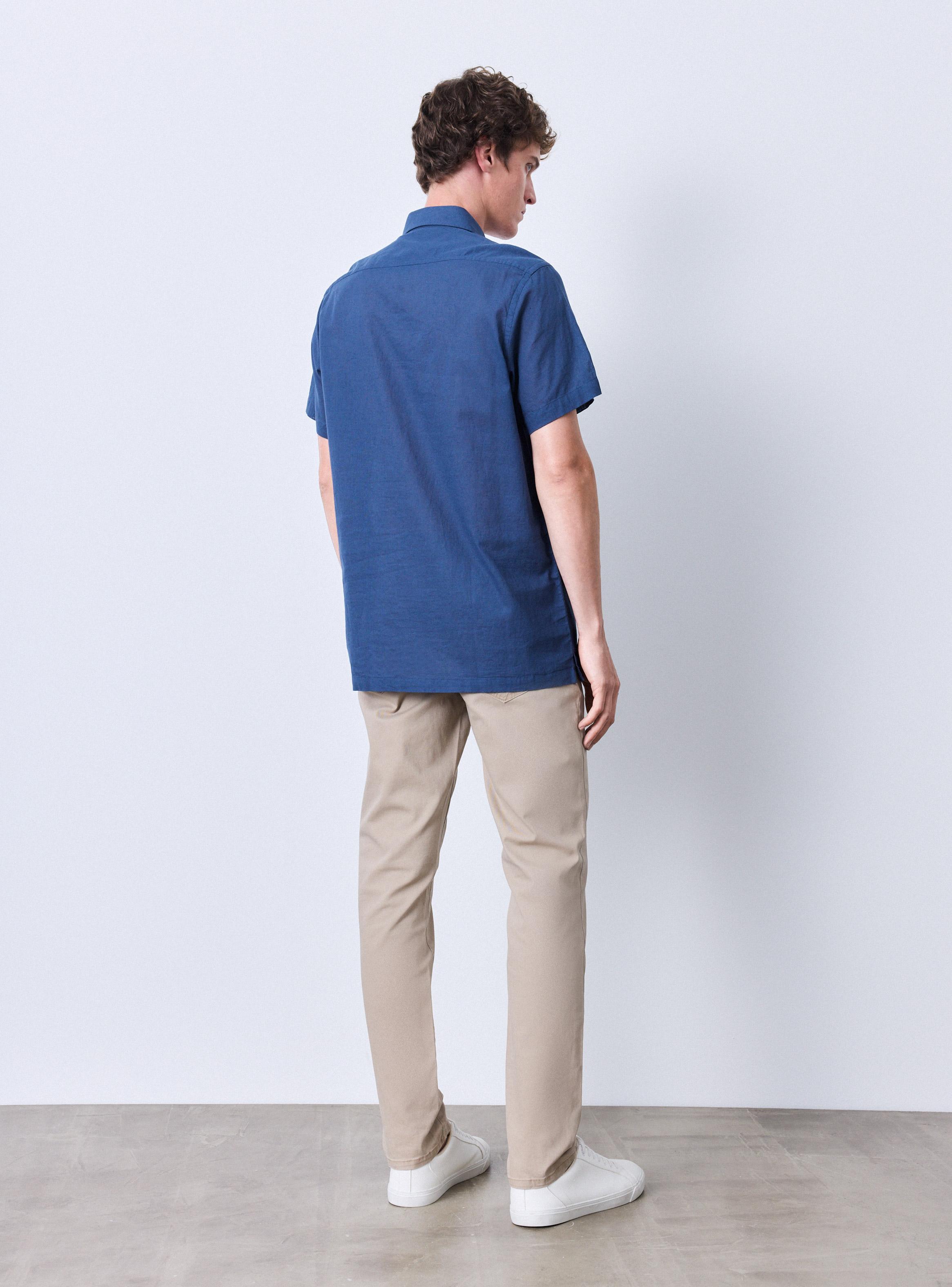 Camisa Lino Rayon 2 bolsillos-5