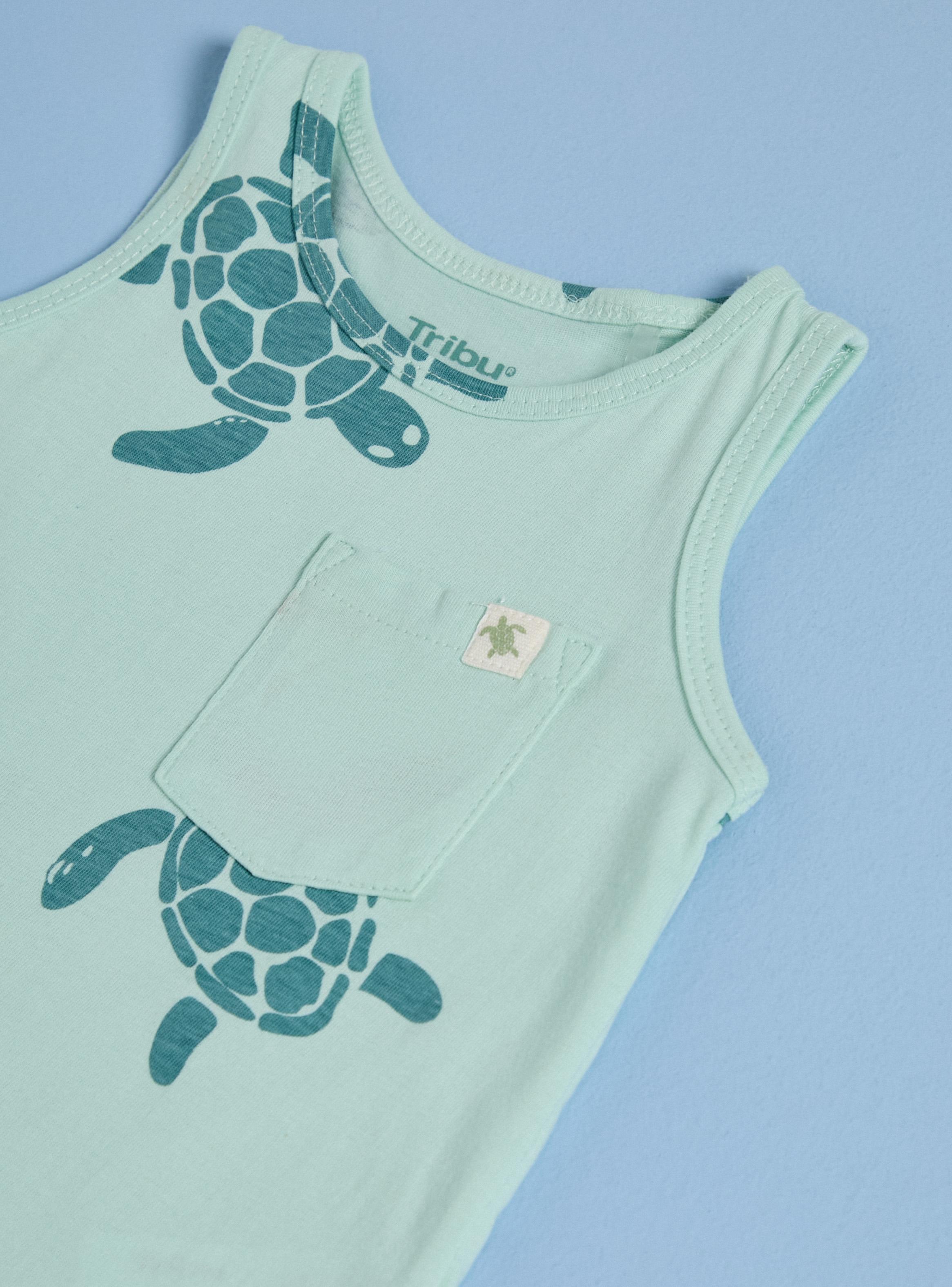 Polera sin Manga Estampada de Algodón-2