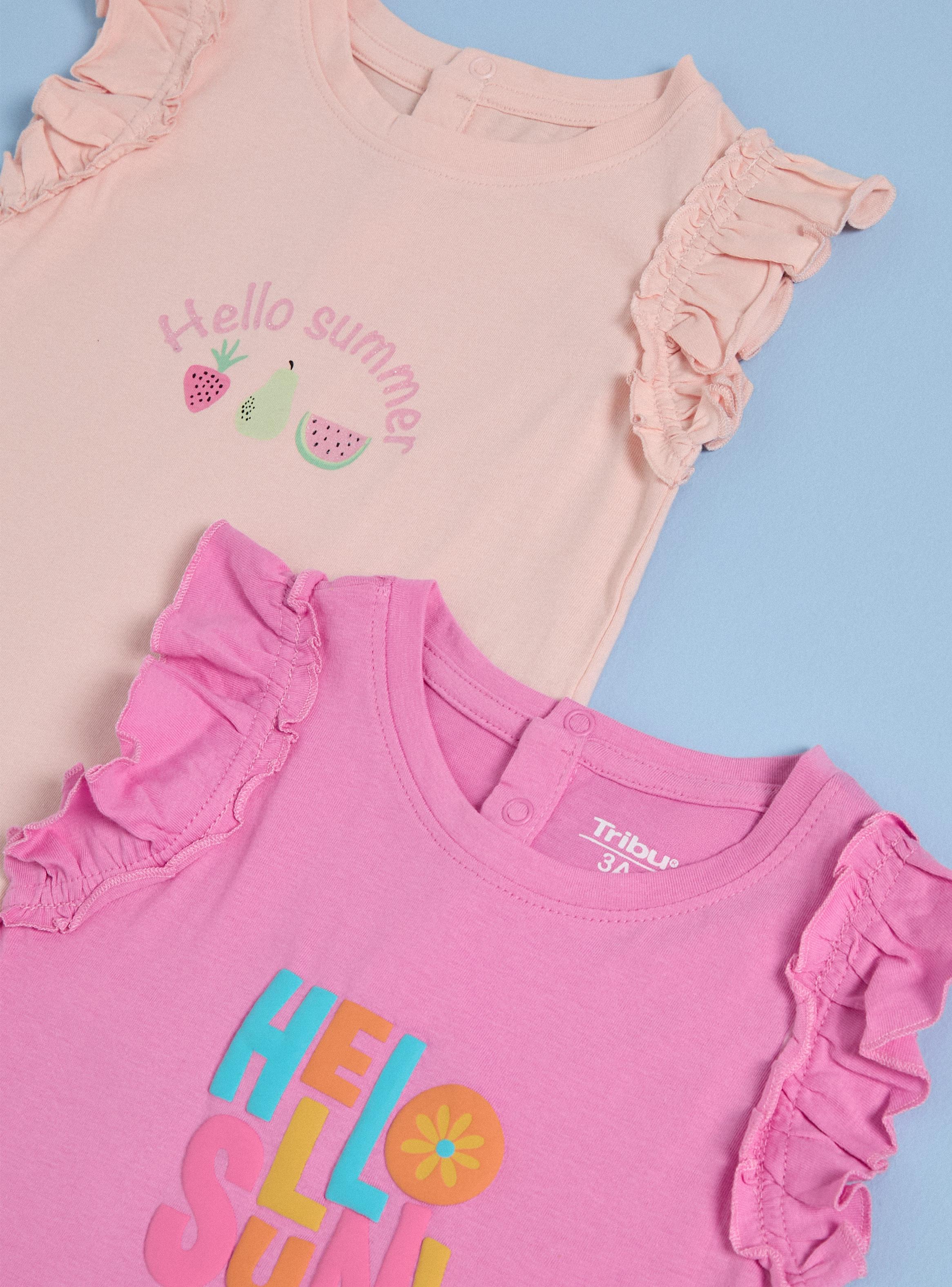 Polera Bipack con Estampado Frontal y Vuelos-2