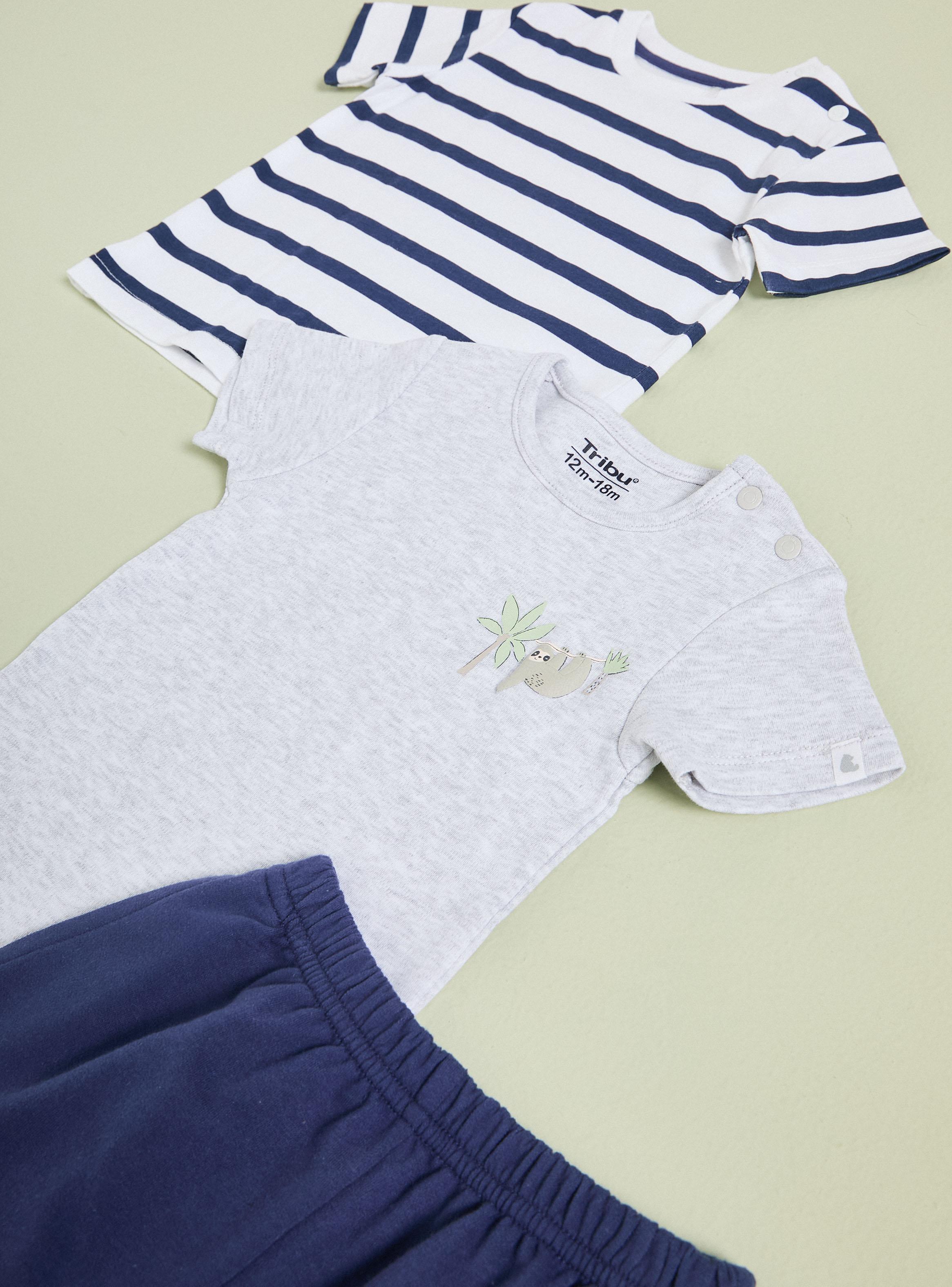 Conjunto 3 Piezas de Body, Polera y Short Niño-2