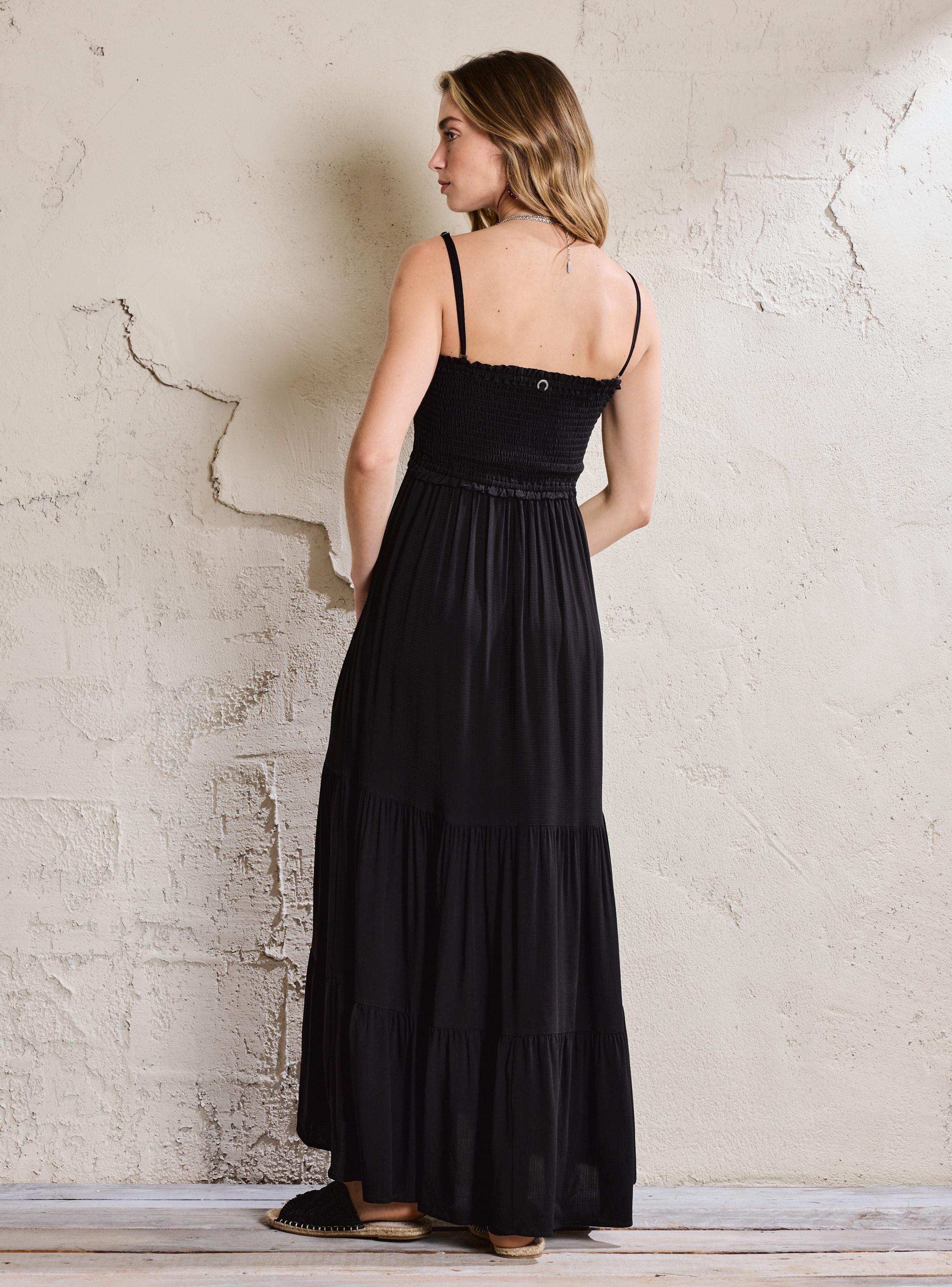 Vestido con Top de Panal y Faldón con Cortes-5