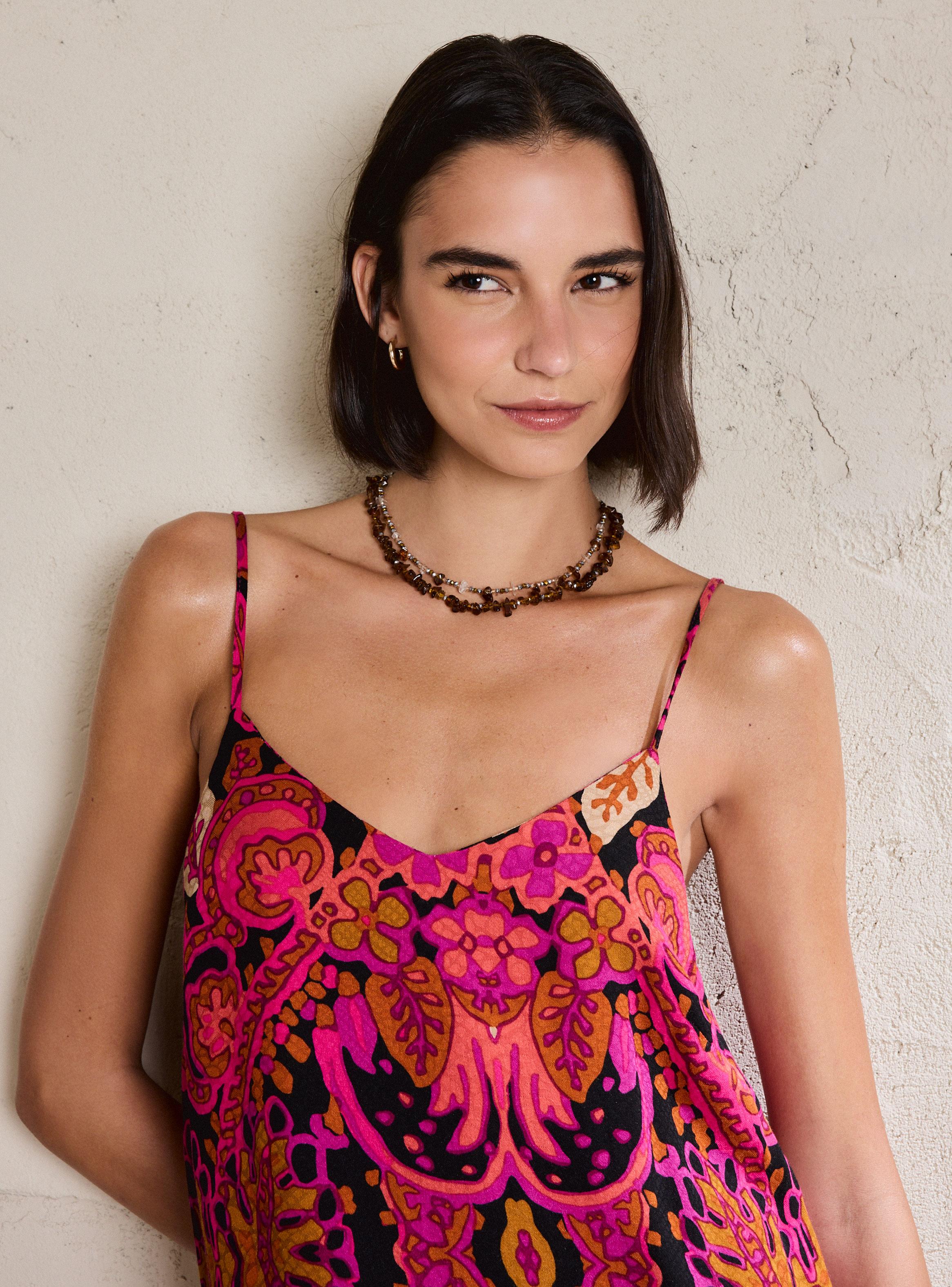 Vestido con Tirantes Full Color Estampado-2