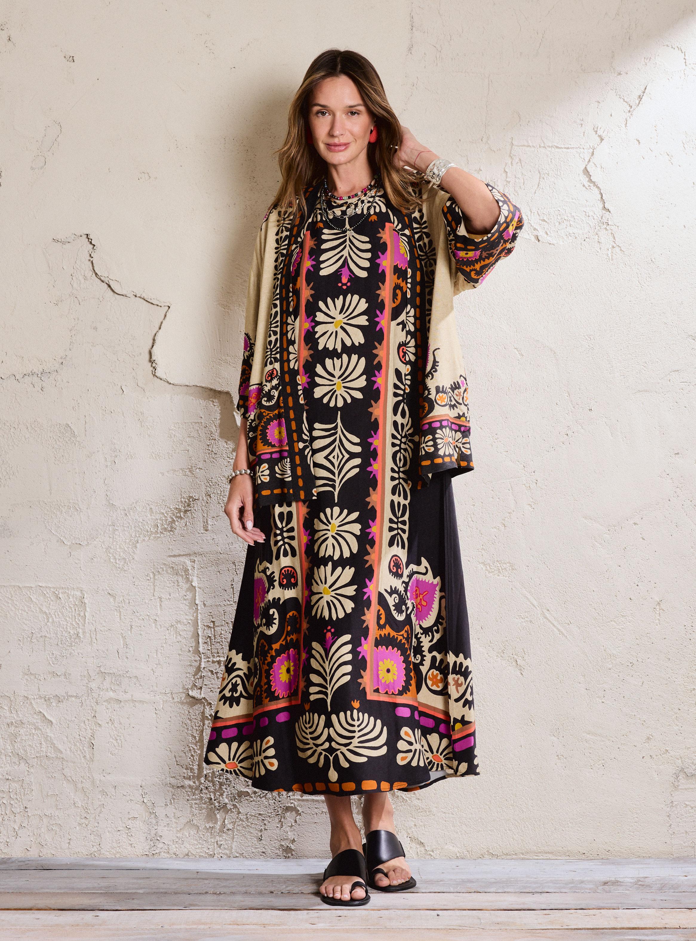 Blusa Tipo Kimono Bordado-4