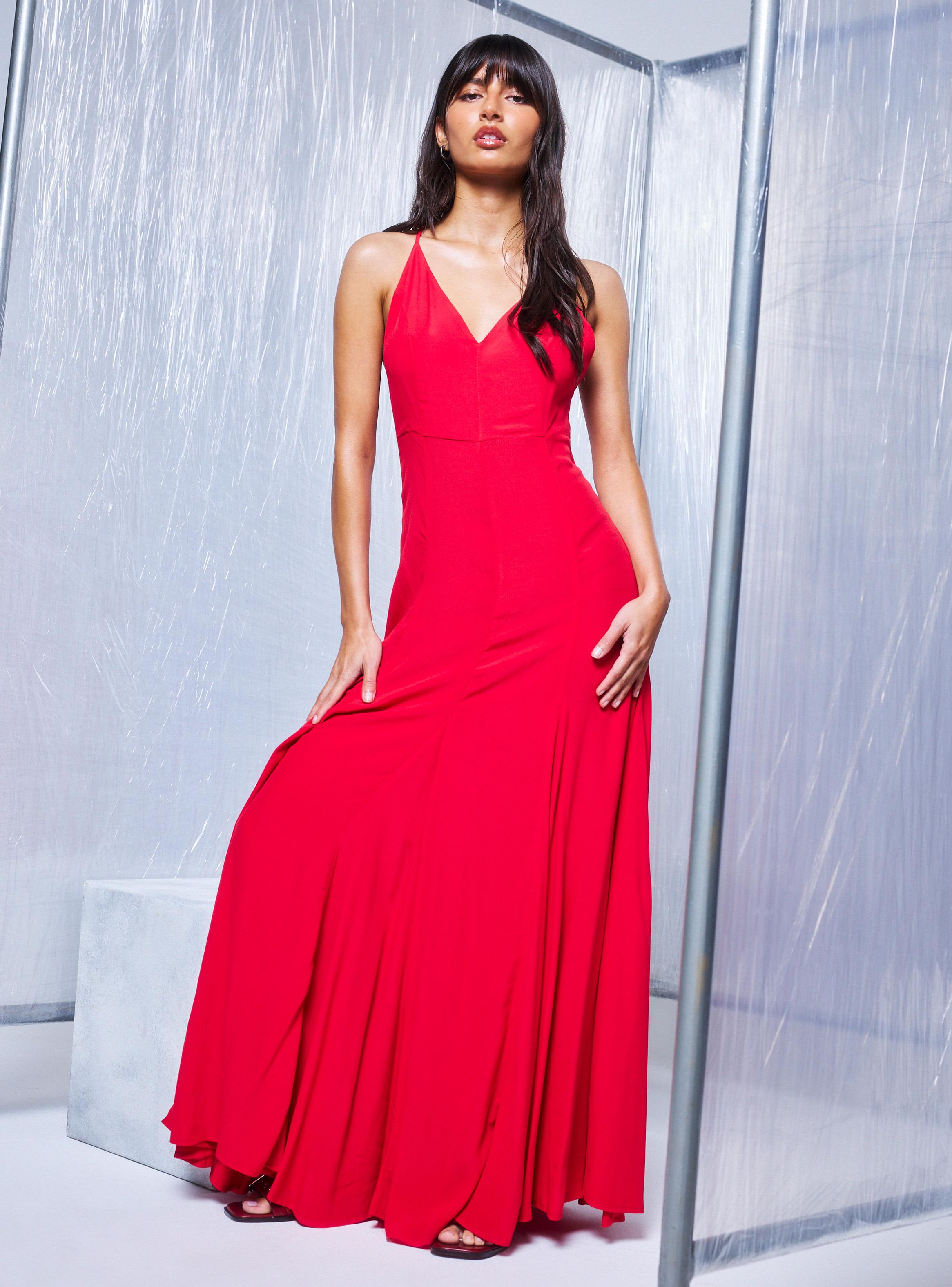 Vestido Largo con Cortes-4