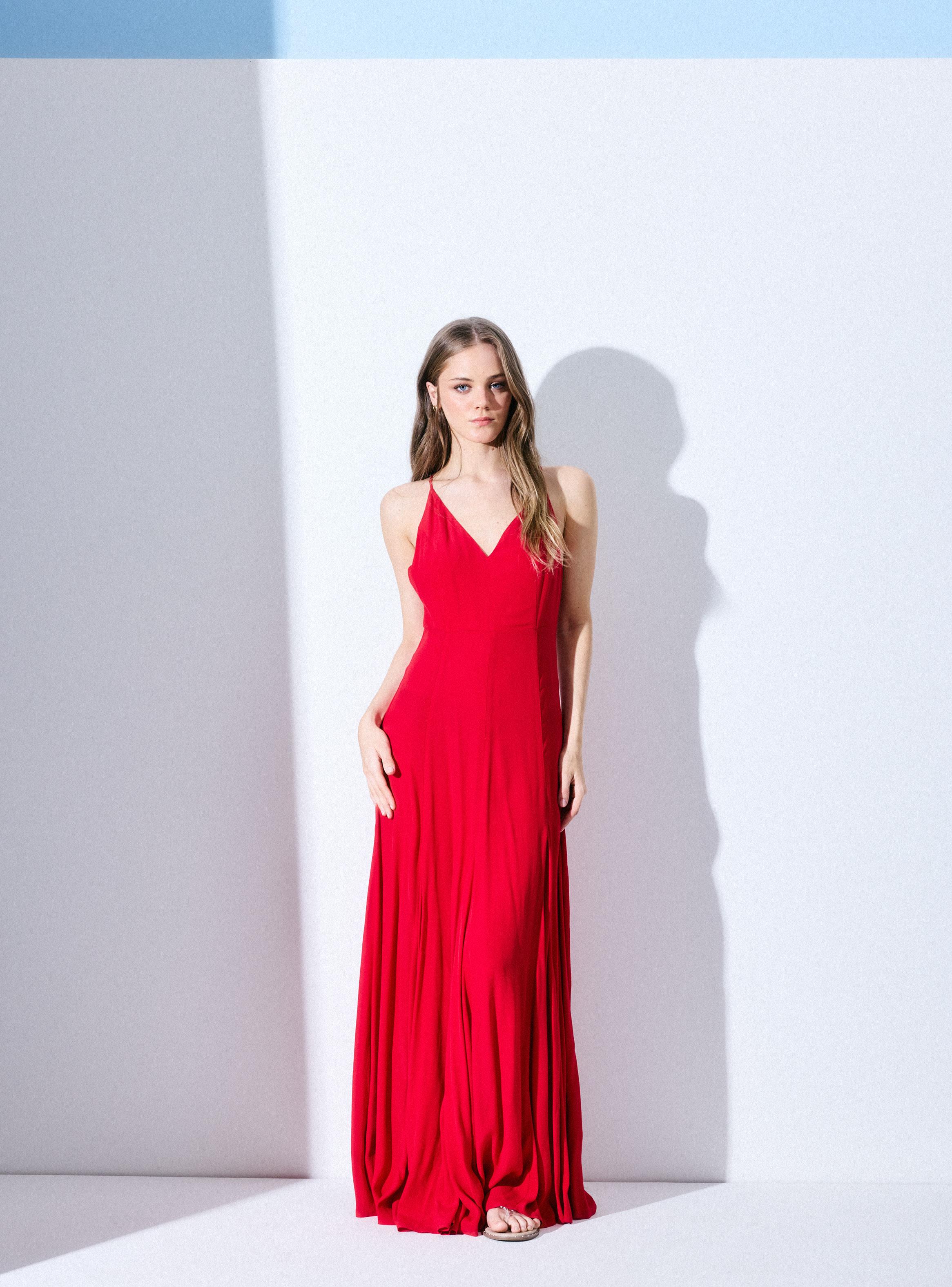 Vestido Largo con Cortes-4