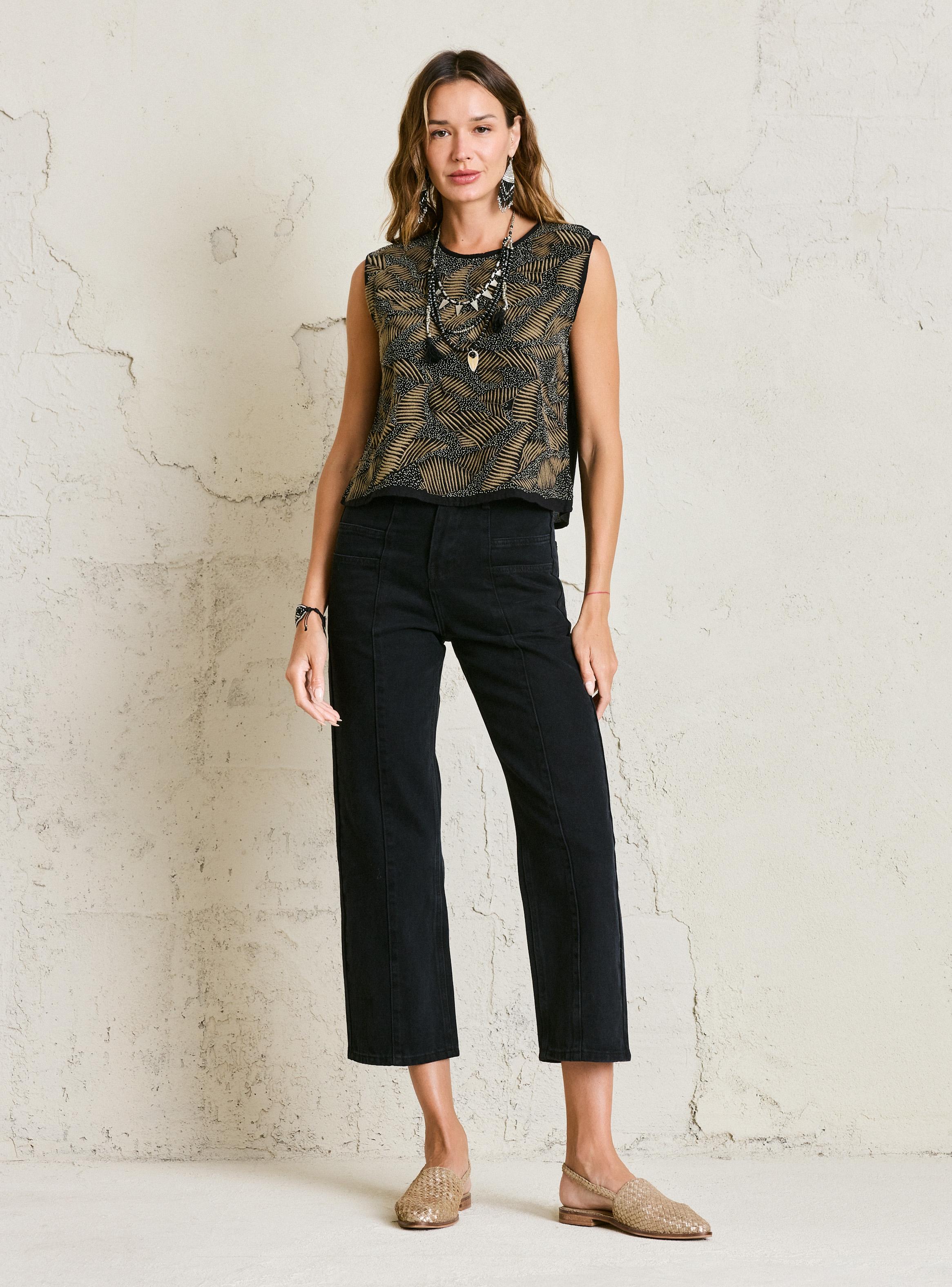 Blusa Bordado Mostacillas-4