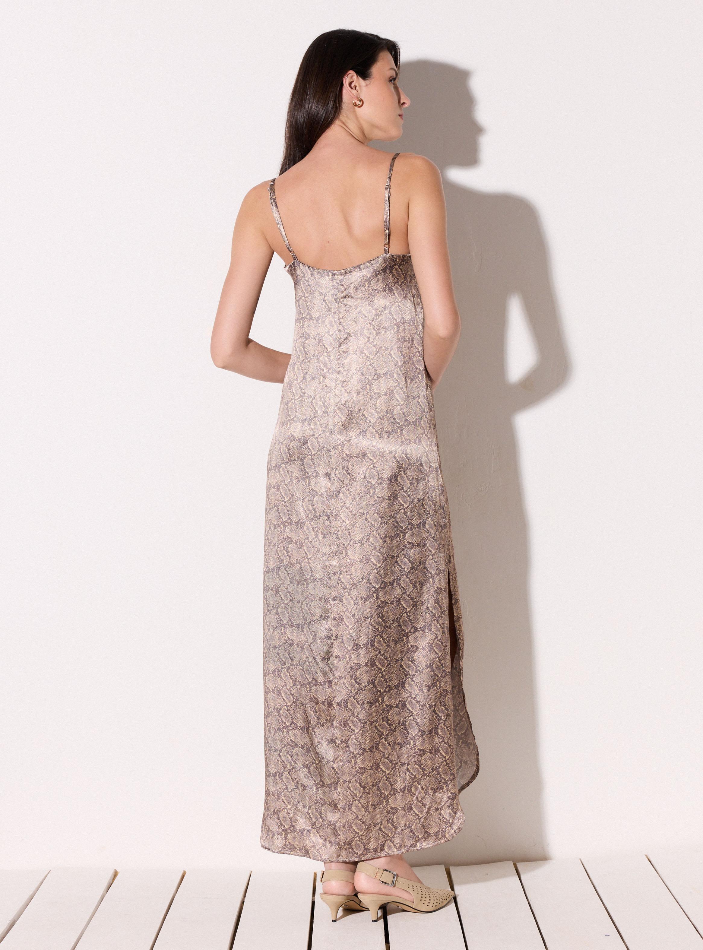 Vestido Tirantes Estampado Pitón-5