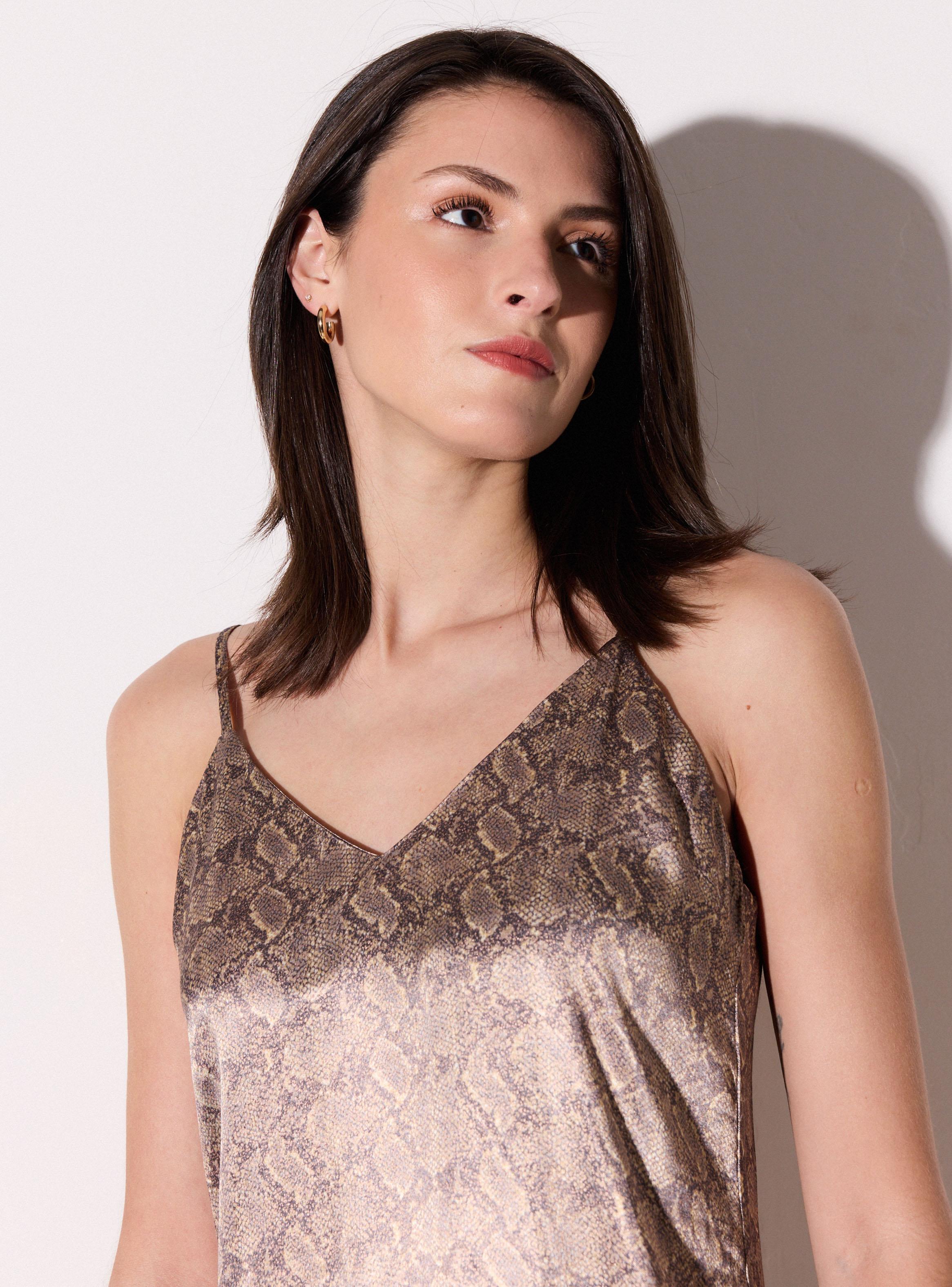 Vestido Tirantes Estampado Pitón-2