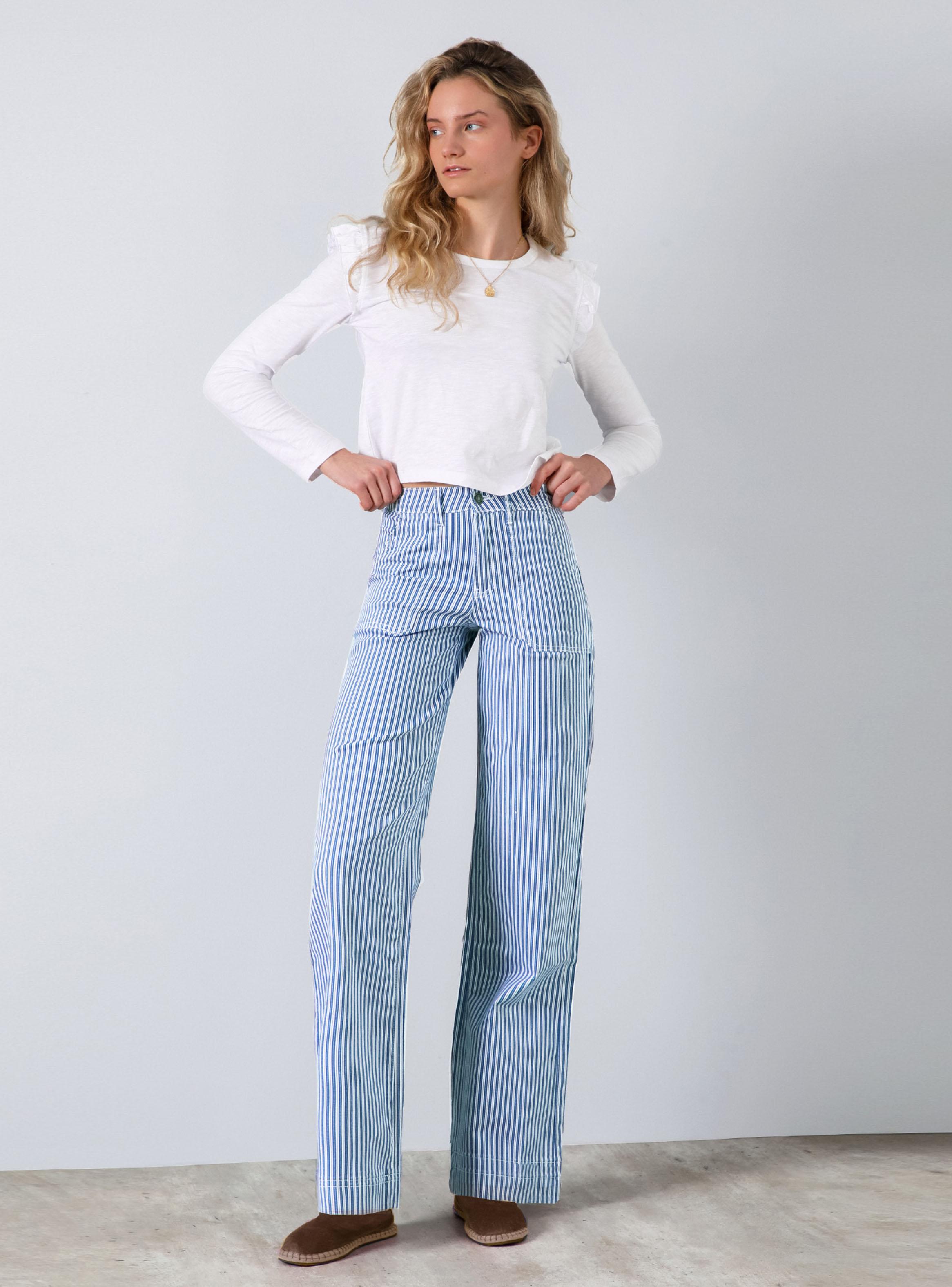 Jeans Pants Denim Rayas-4