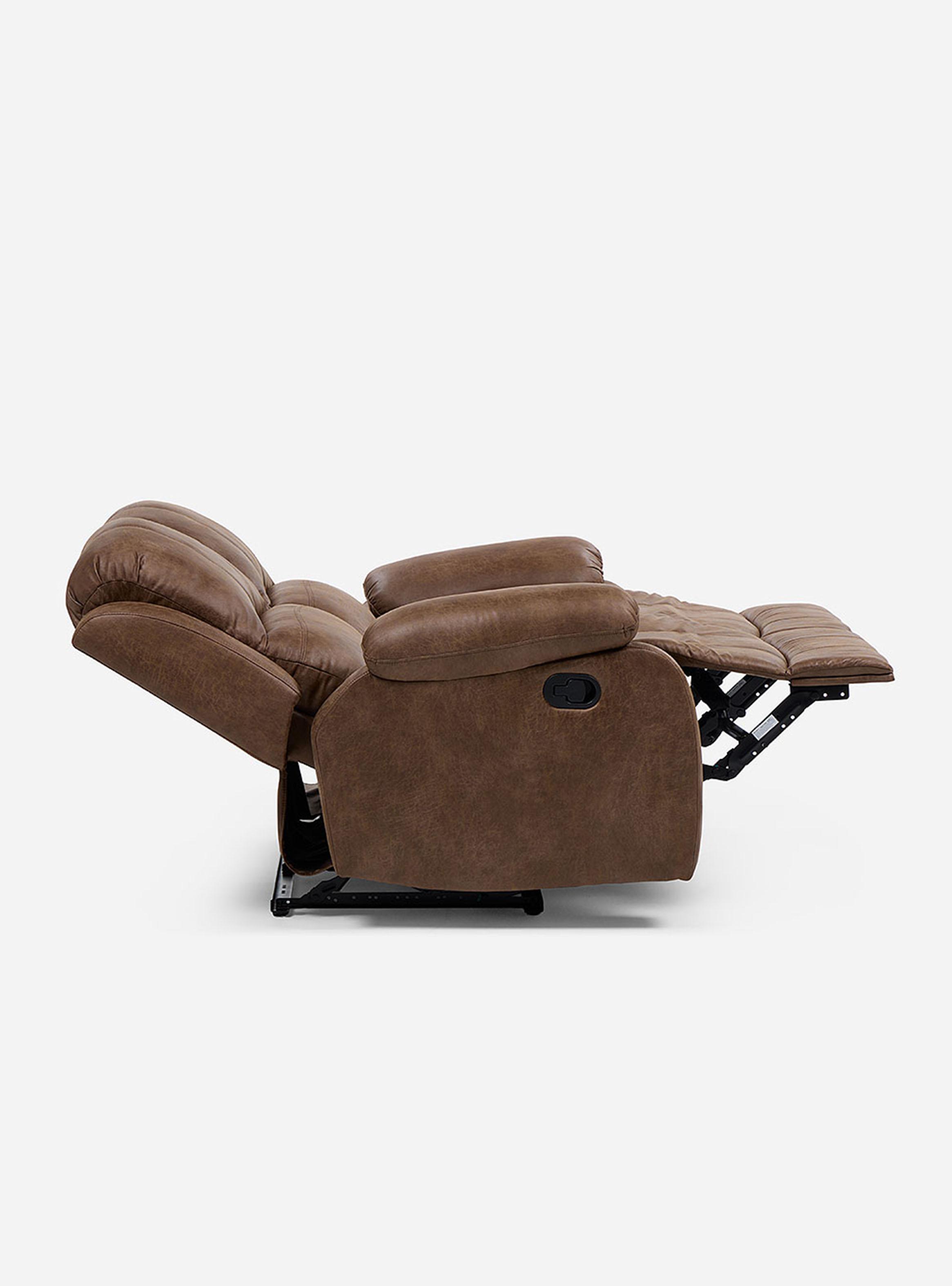 Sofá Reclinable 2 Cuerpos Umbria Tela Tabaco-3